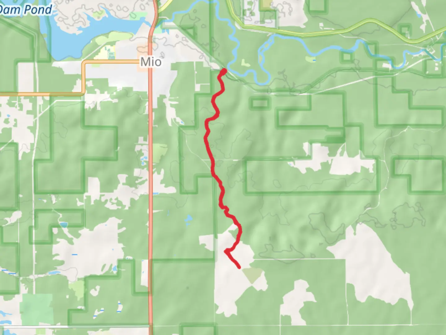 An image depicting the trail Mack - Mio Trail and its surrounding area.