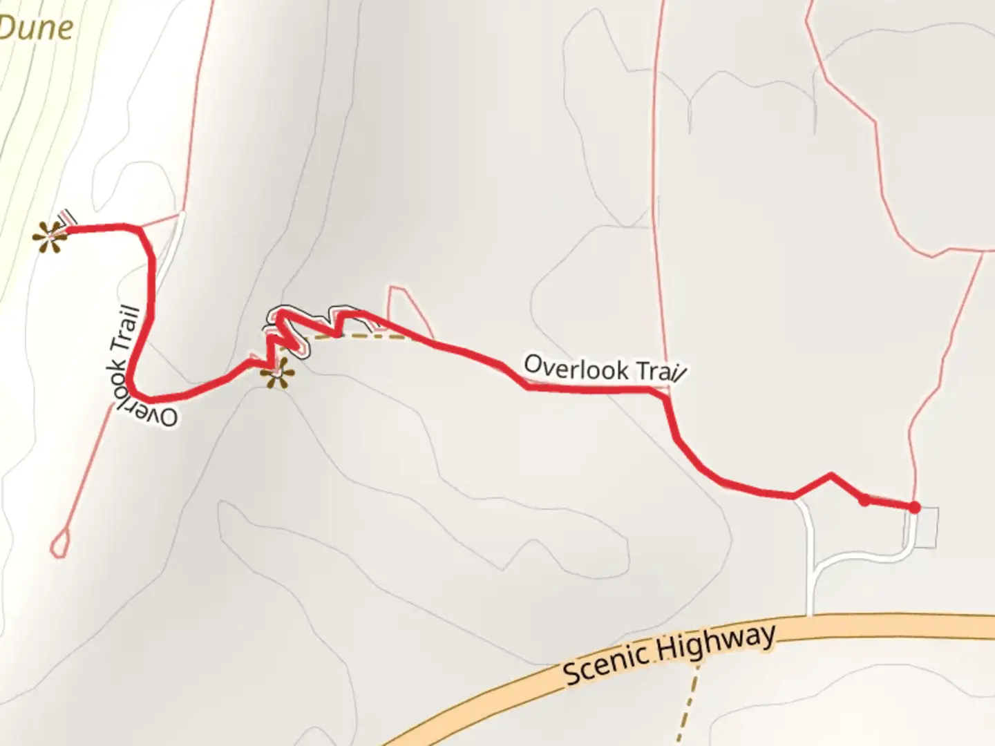An image depicting the trail Arcadia Dunes - The CS Mott Nature Preserve Short Walk and its surrounding area.