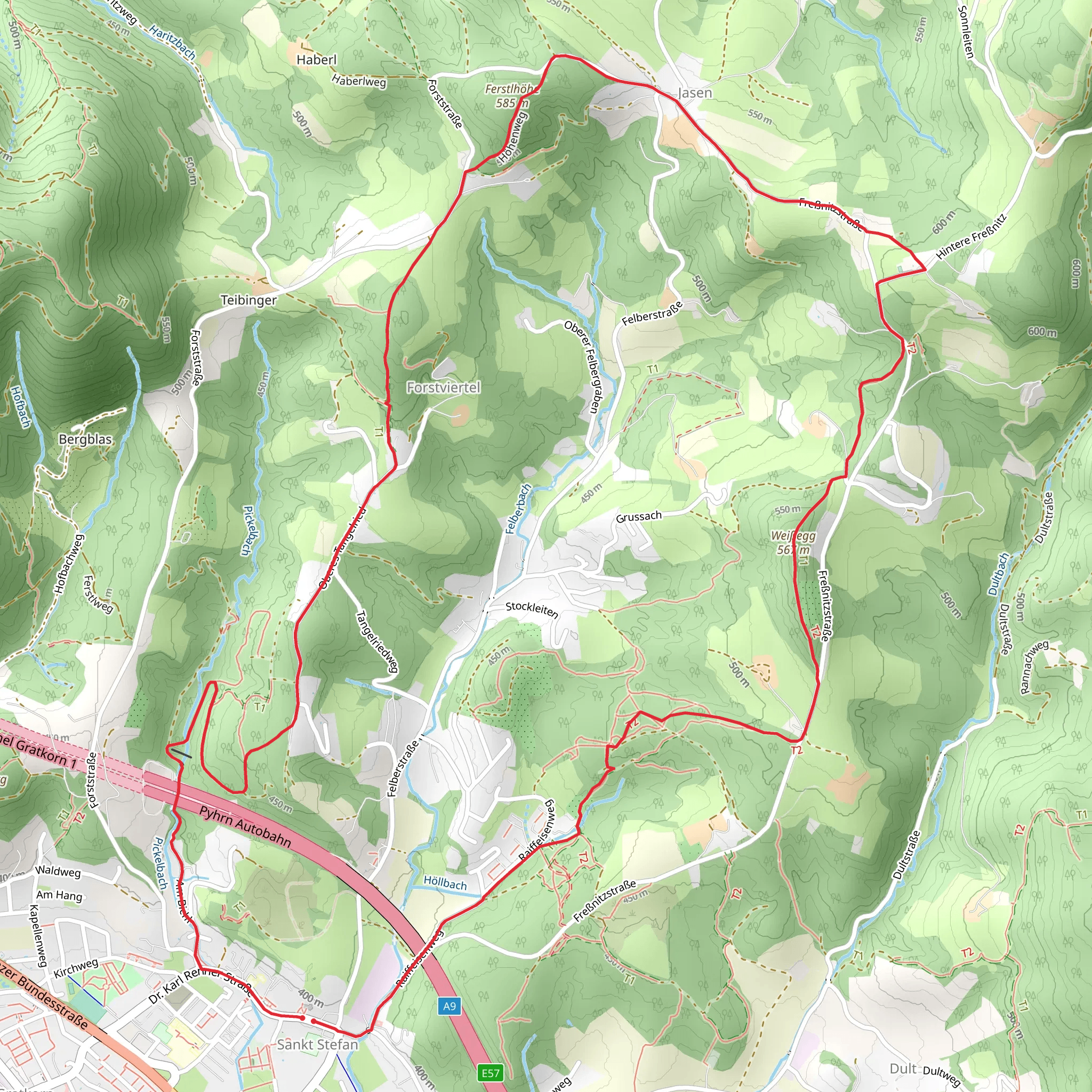 Gratkorn Loop Trail mobile static map