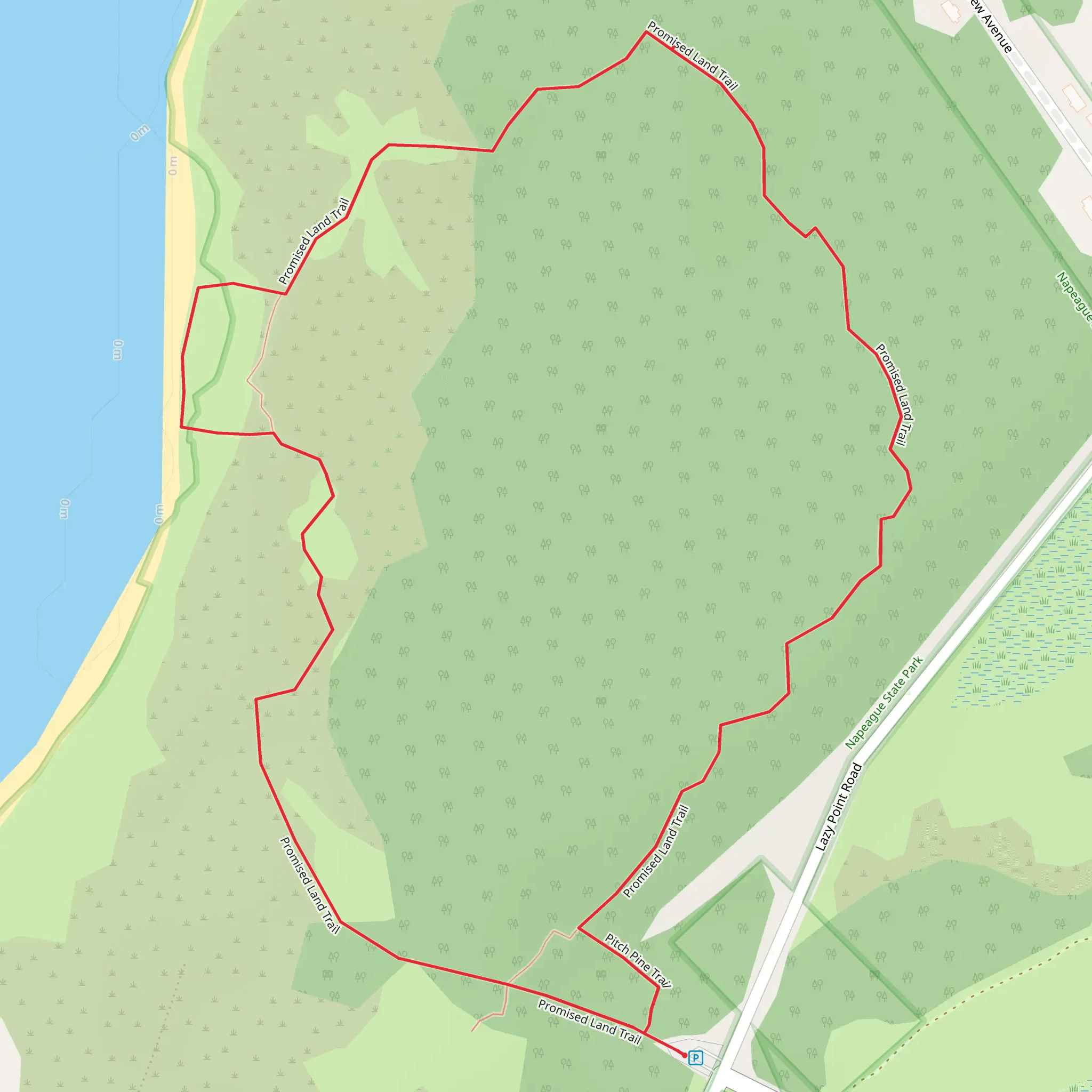 Promised Land Loop Trail mobile static map