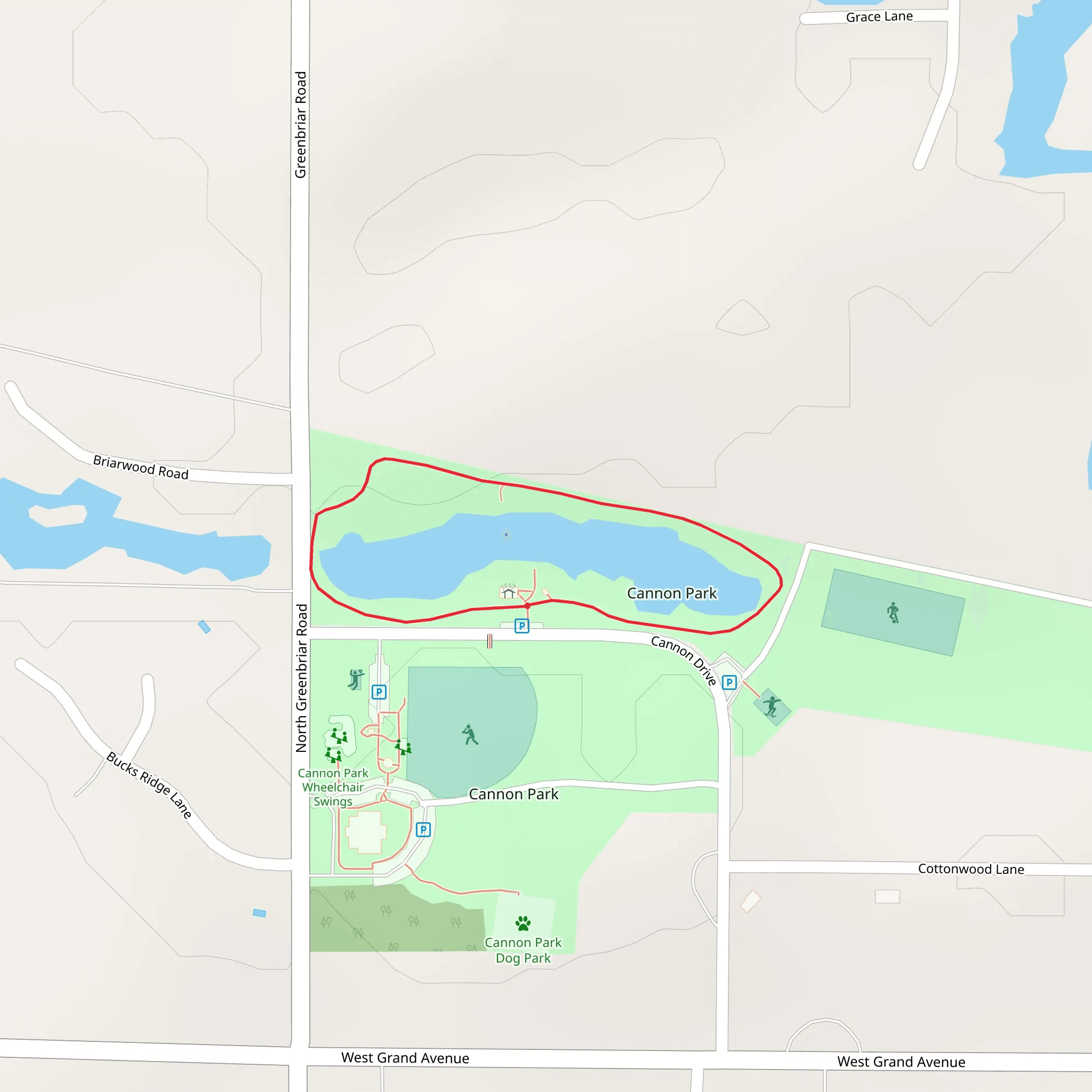 Cannon Park Loop mobile static map