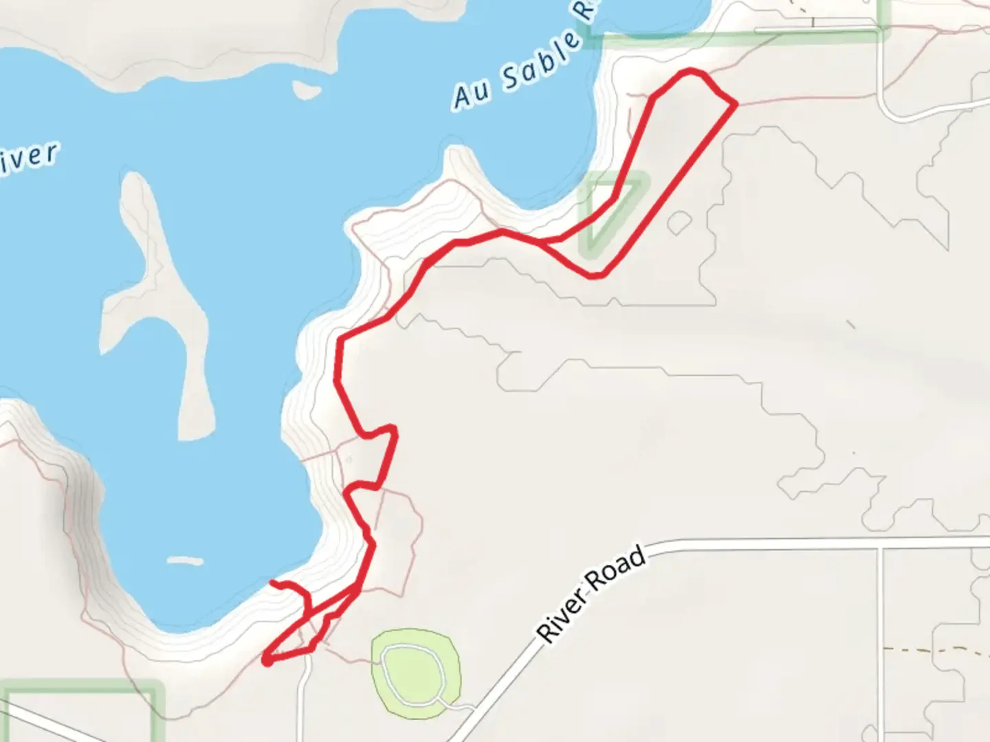 An image depicting the trail Highbanks Hiking Loop Trail and its surrounding area.