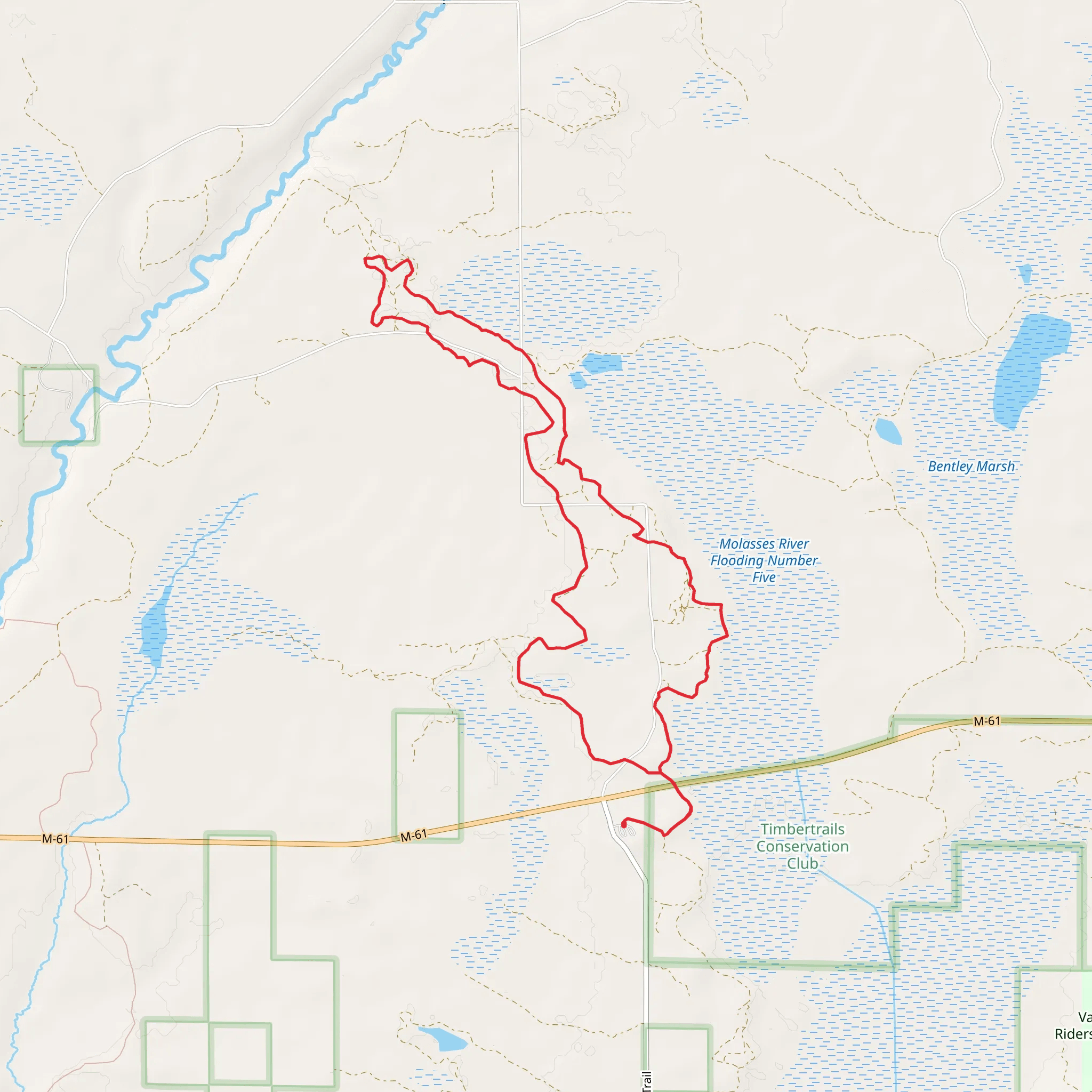 Cladwin Loop Trail mobile static map