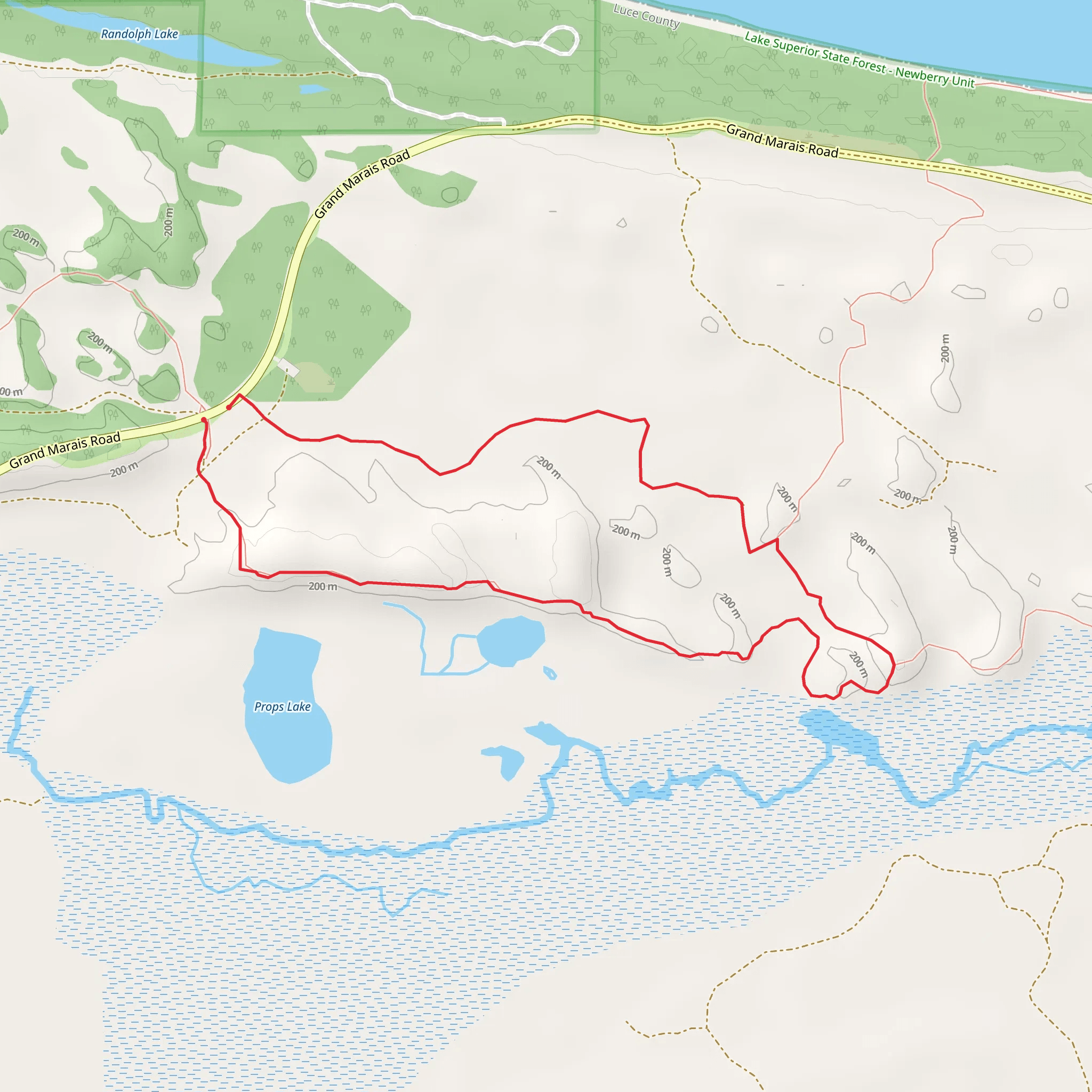 Dead Sucker River and NCT Loop mobile static map