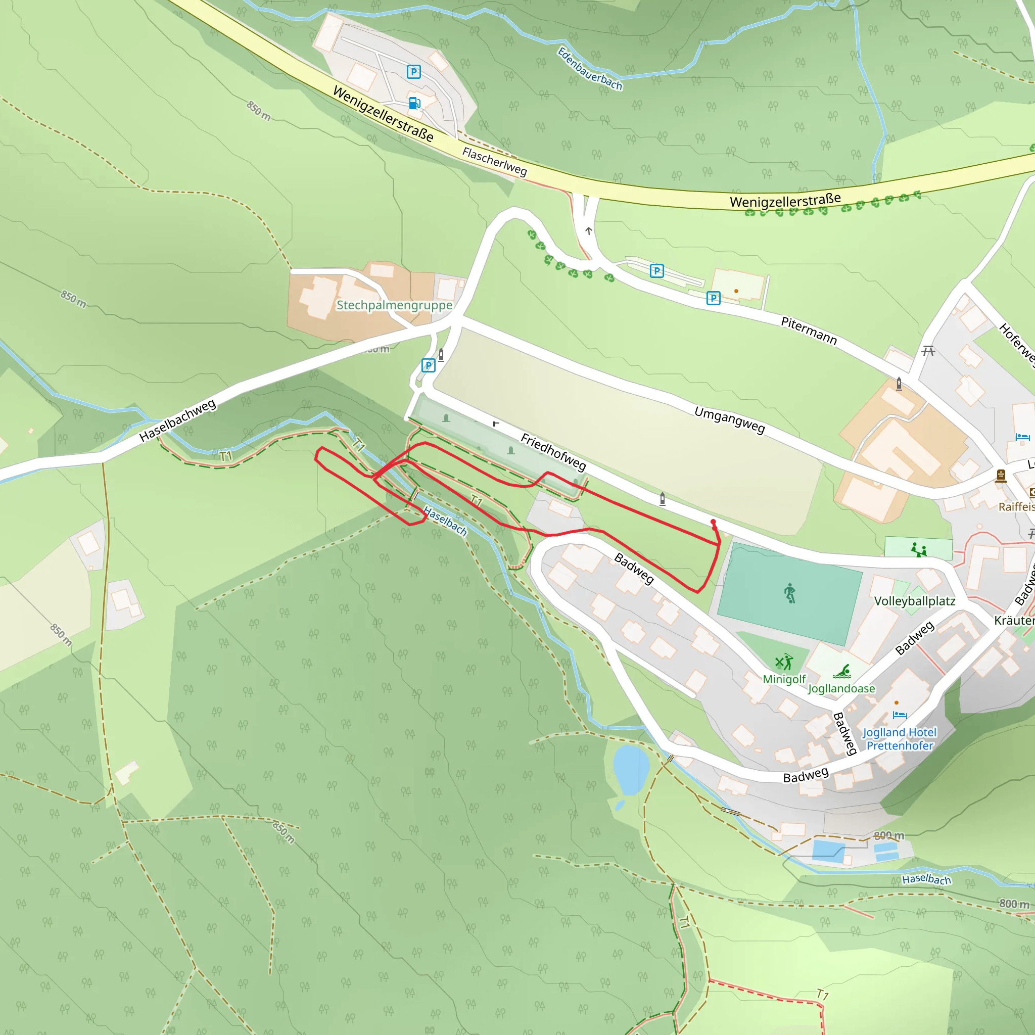 Wenigzell - Barefoot Park Loop Trail mobile static map