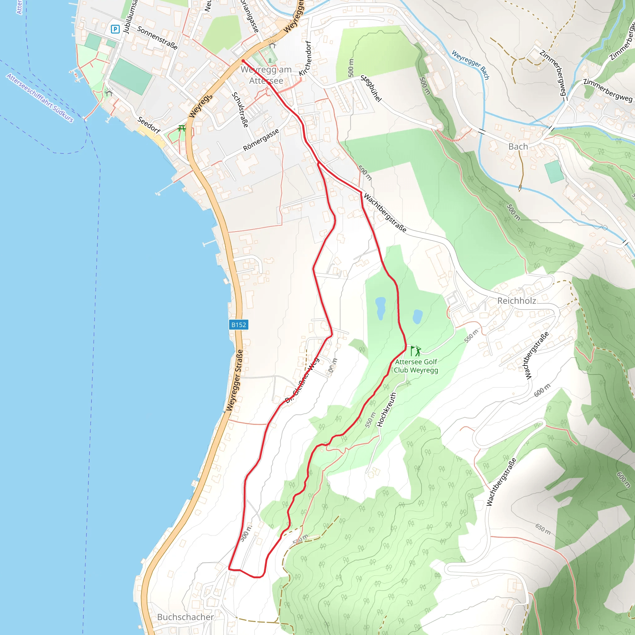 Hochkreuthway mobile static map