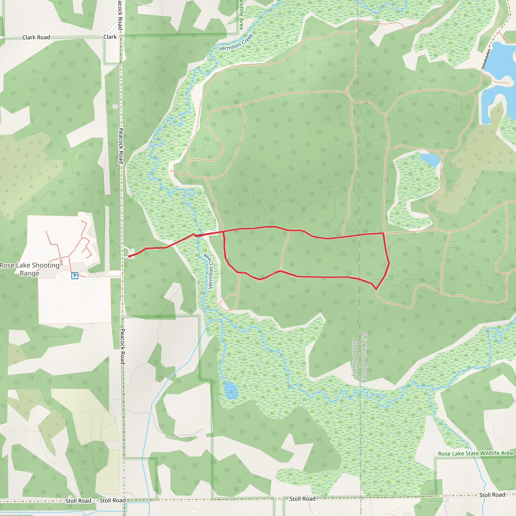 Peacock Road Loop mobile static map