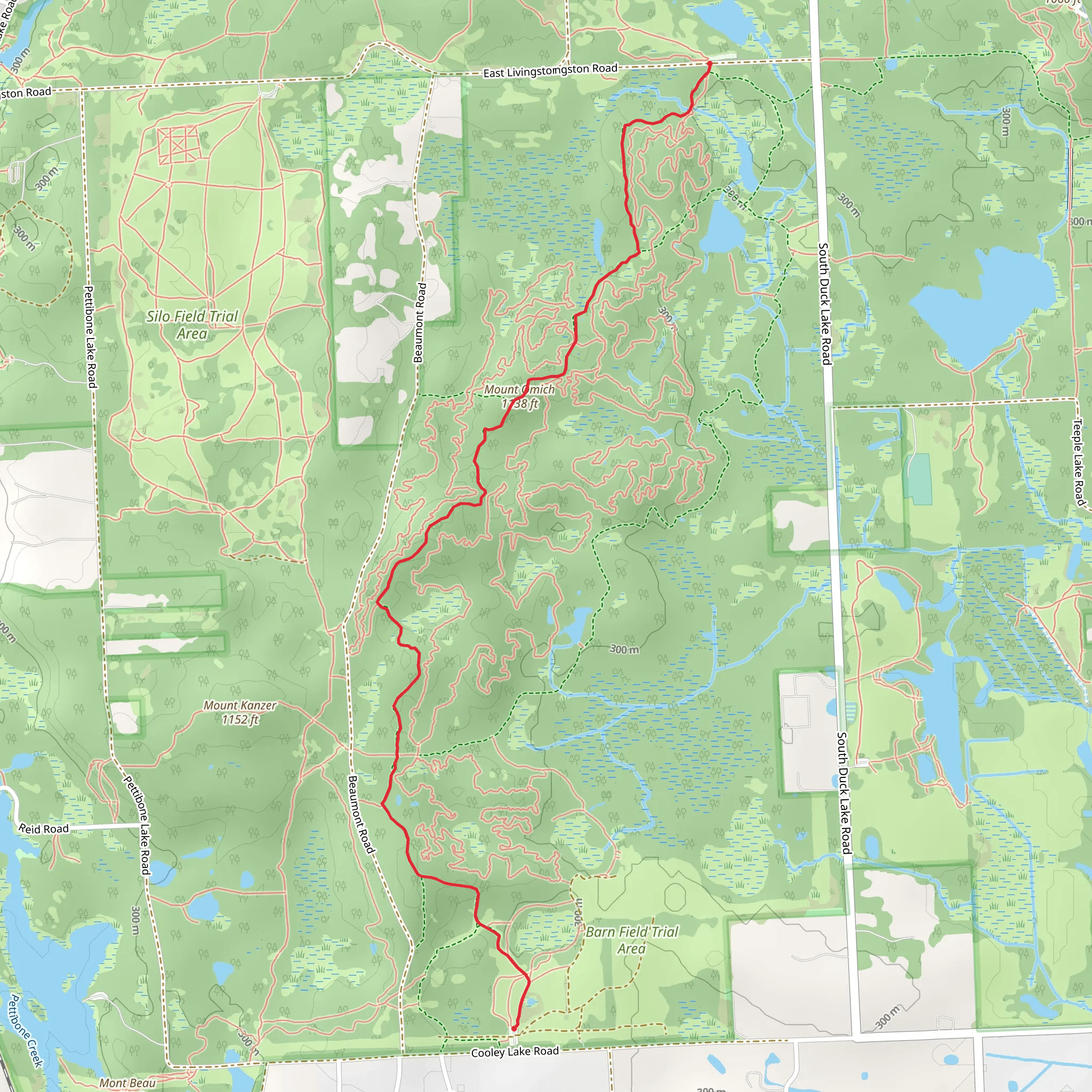 Mount Omich via West Loop mobile static map
