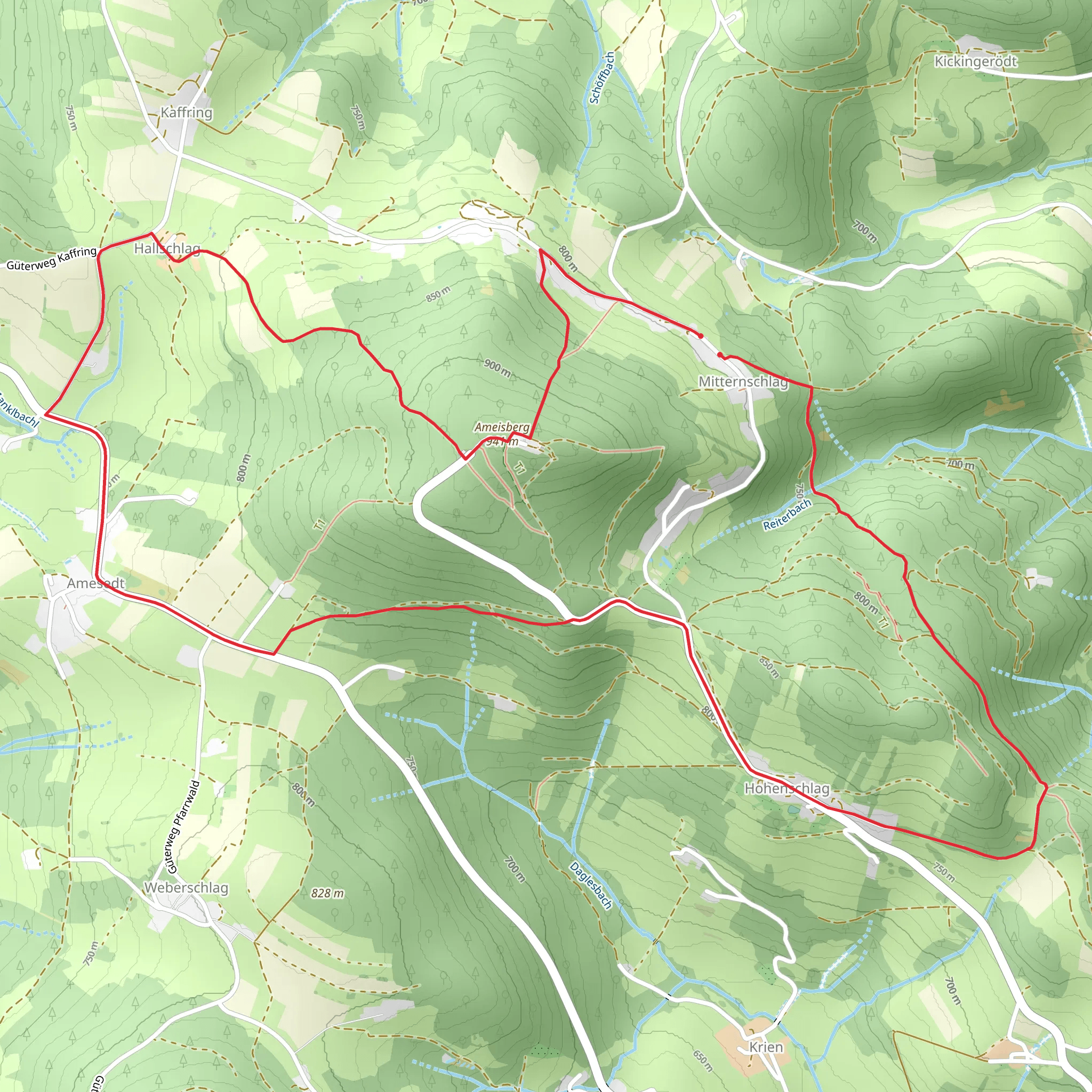 Ameisberg Loop mobile static map