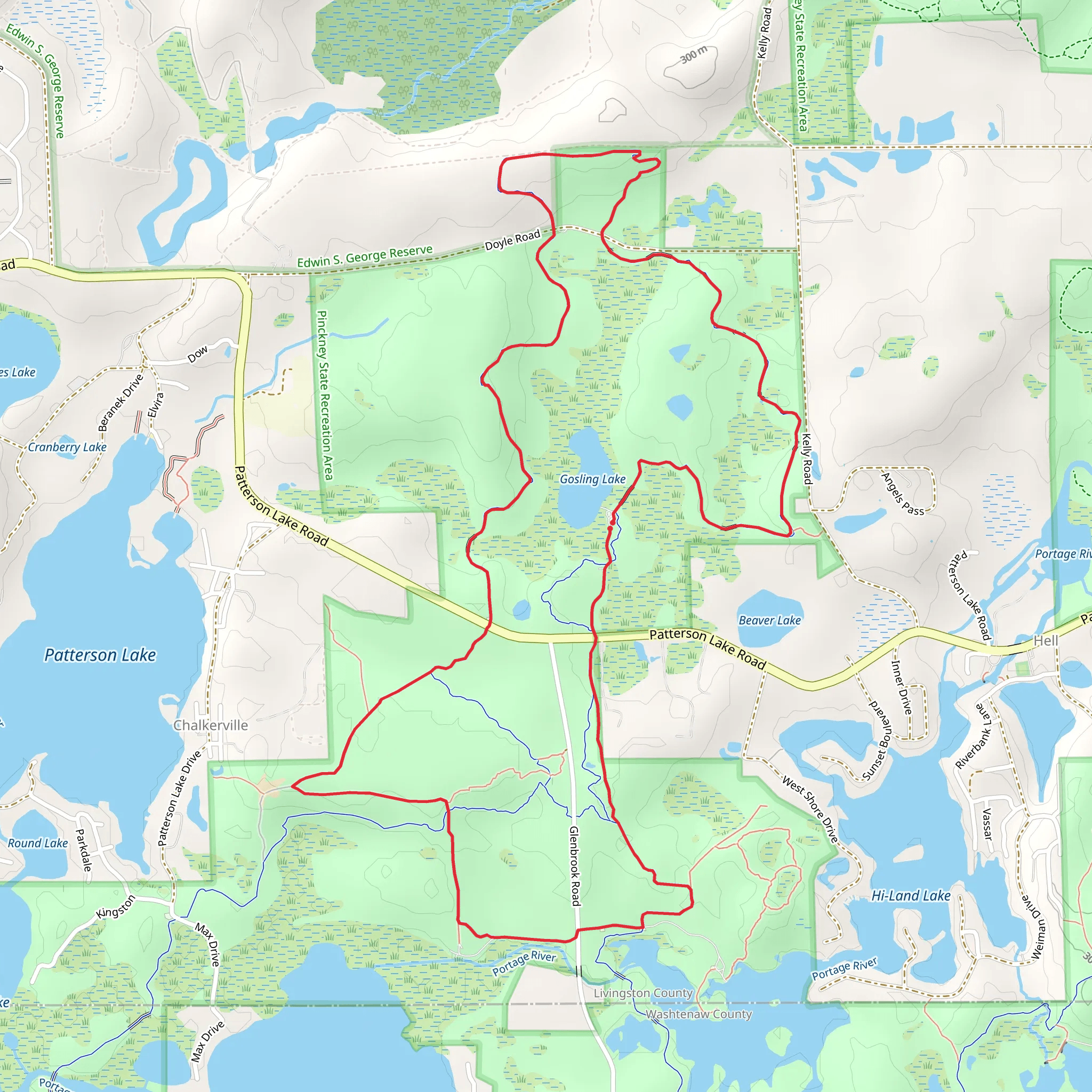 Potawatomi Loop Trail - Gosling Lake mobile static map