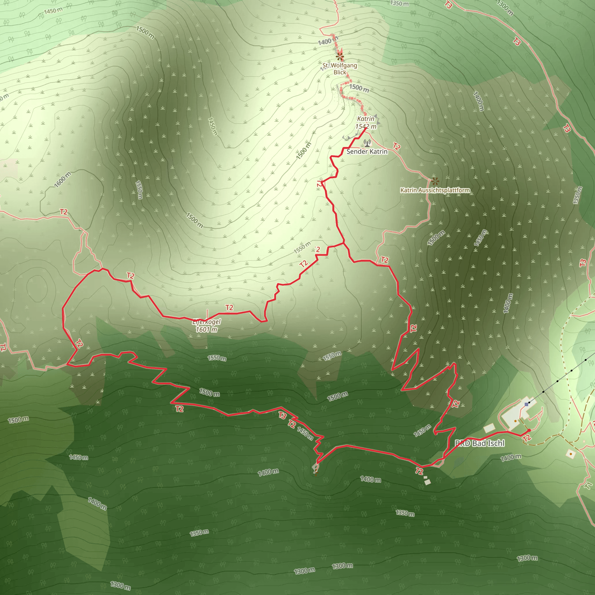 Hainzen - Elferkogel and Katrin mobile static map