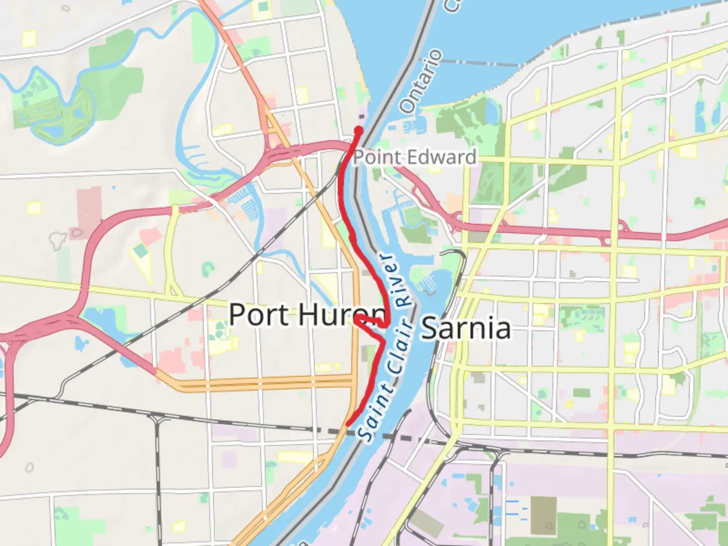 An image depicting the trail St Clair River Walkalong and its surrounding area.