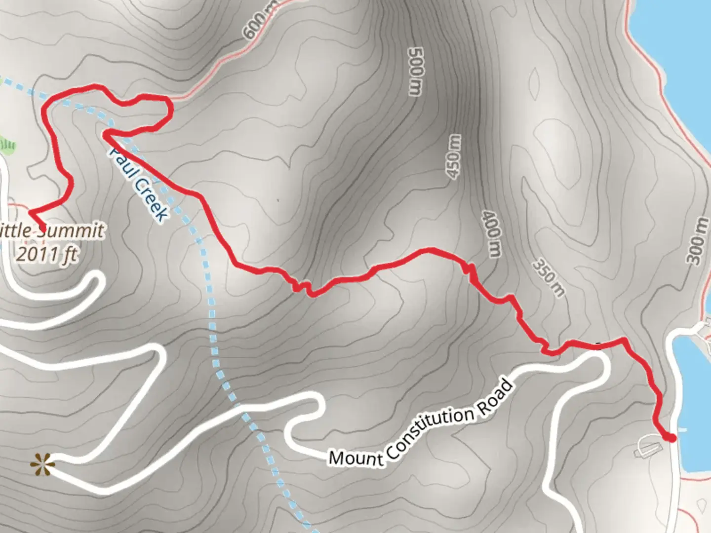 An image depicting the trail Little Summit Trail and its surrounding area.