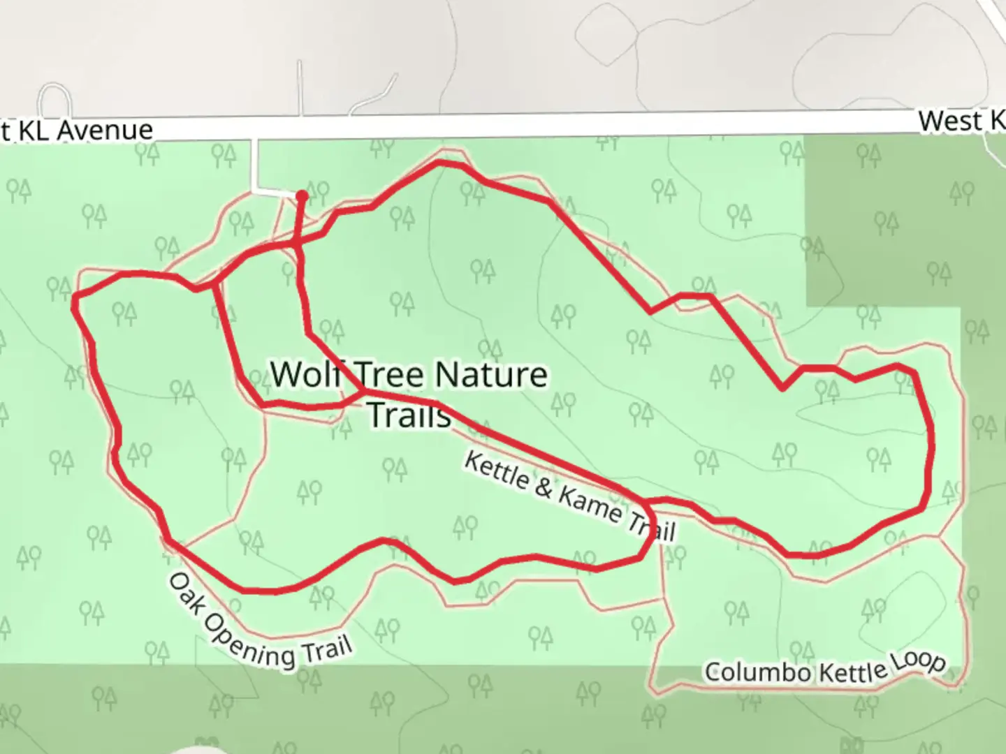 An image depicting the trail Kettle and Kame Loop Trail and its surrounding area.