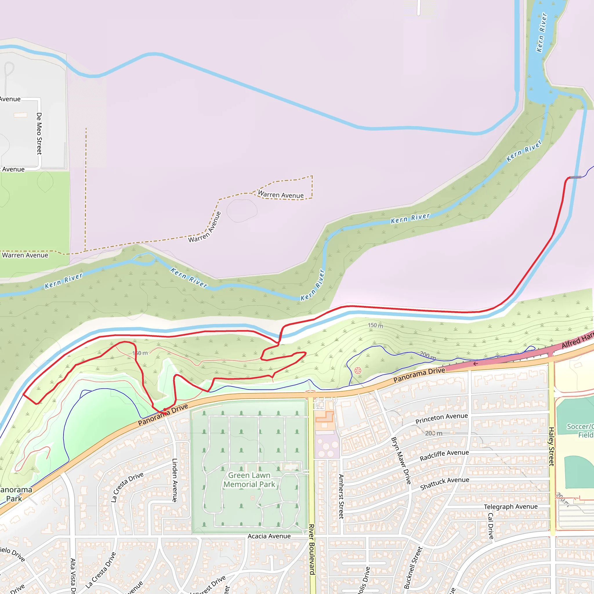 Panorama Park East Loop mobile static map