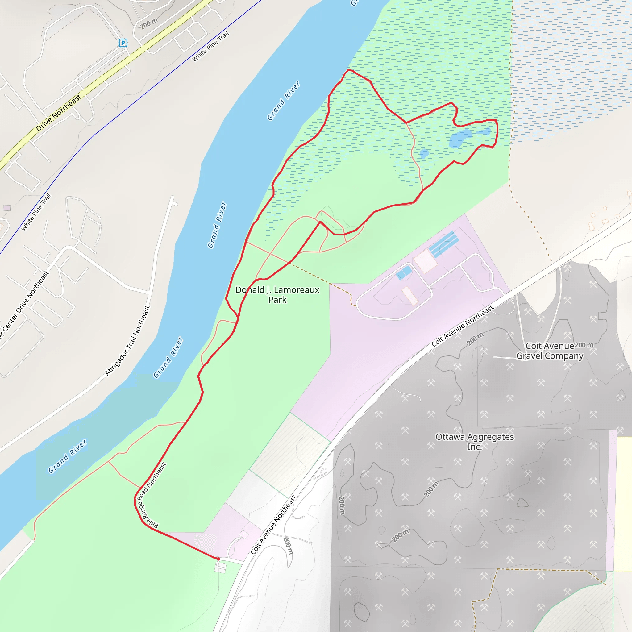 Donald J Lamoreaux Park Loop mobile static map