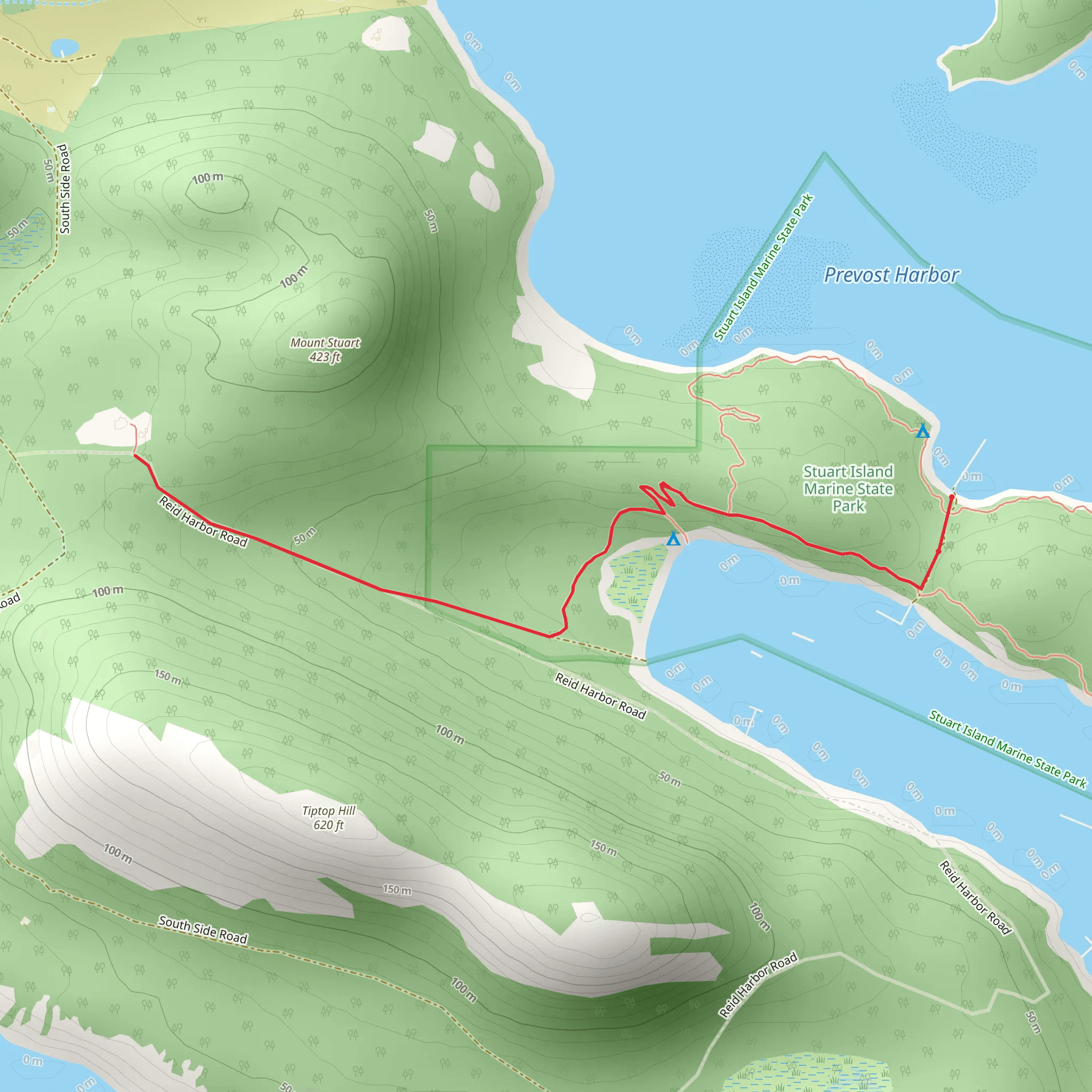 Stuart Island Marine State Park mobile static map