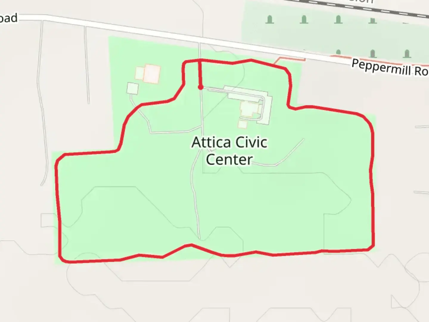 An image depicting the trail Peppermill Road Loop and its surrounding area.