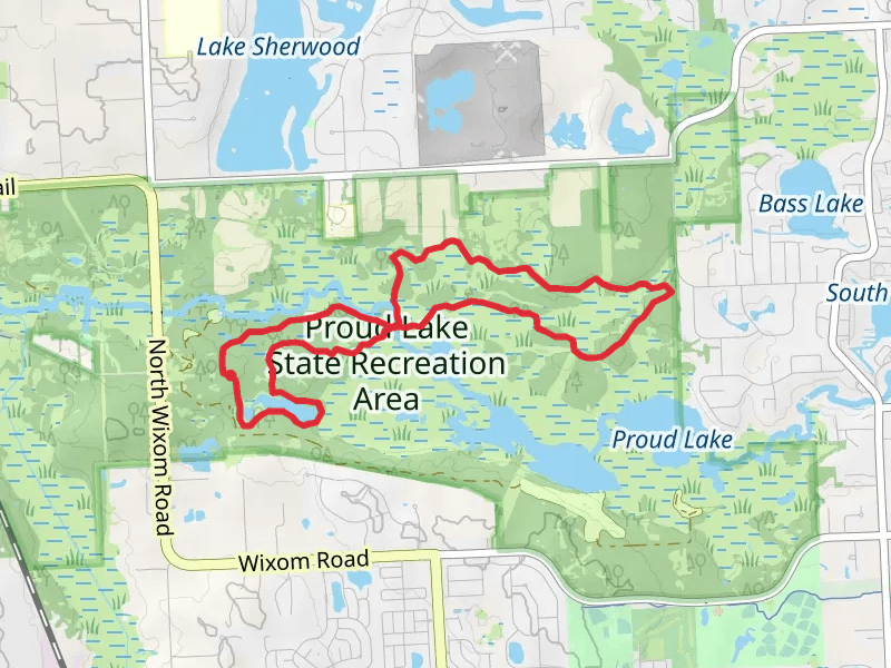 Proud Lake Recreation Area - Chief Pontiac Hiking Trail