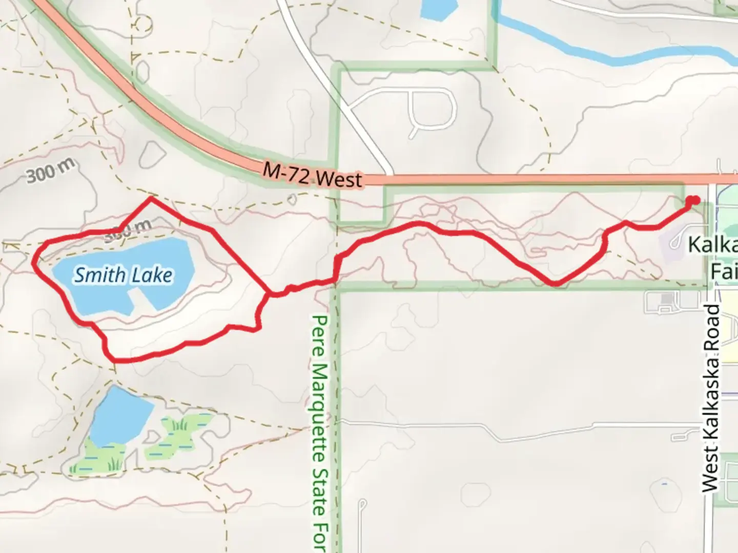 An image depicting the trail Smith Lake and North Country Trail and its surrounding area.