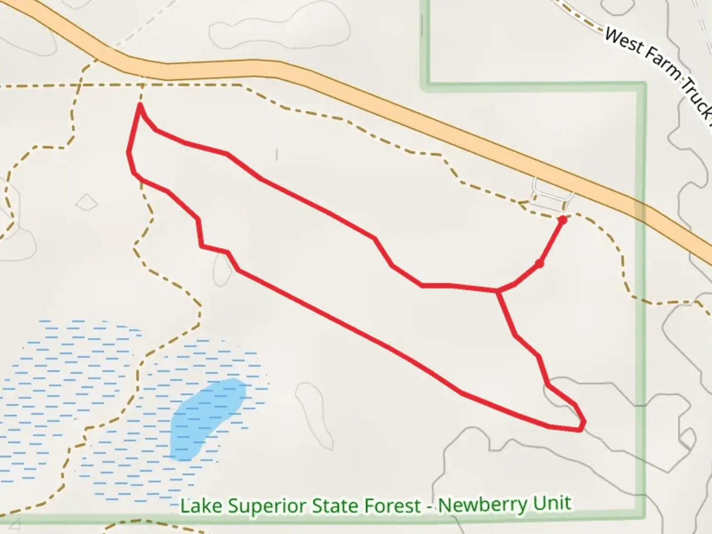 An image depicting the trail W M 123 Loop Walk and its surrounding area.