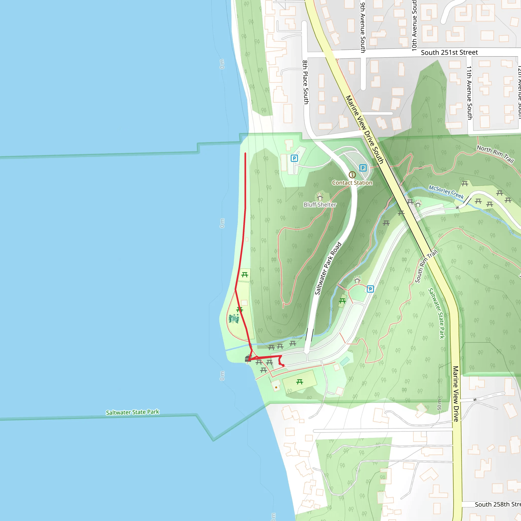 From Des Moines Snack Shack Out and Back mobile static map