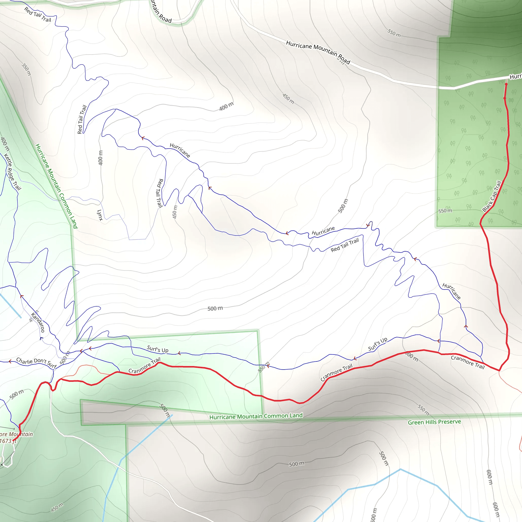 Cranmore Mountain via Cranmore Trail mobile static map