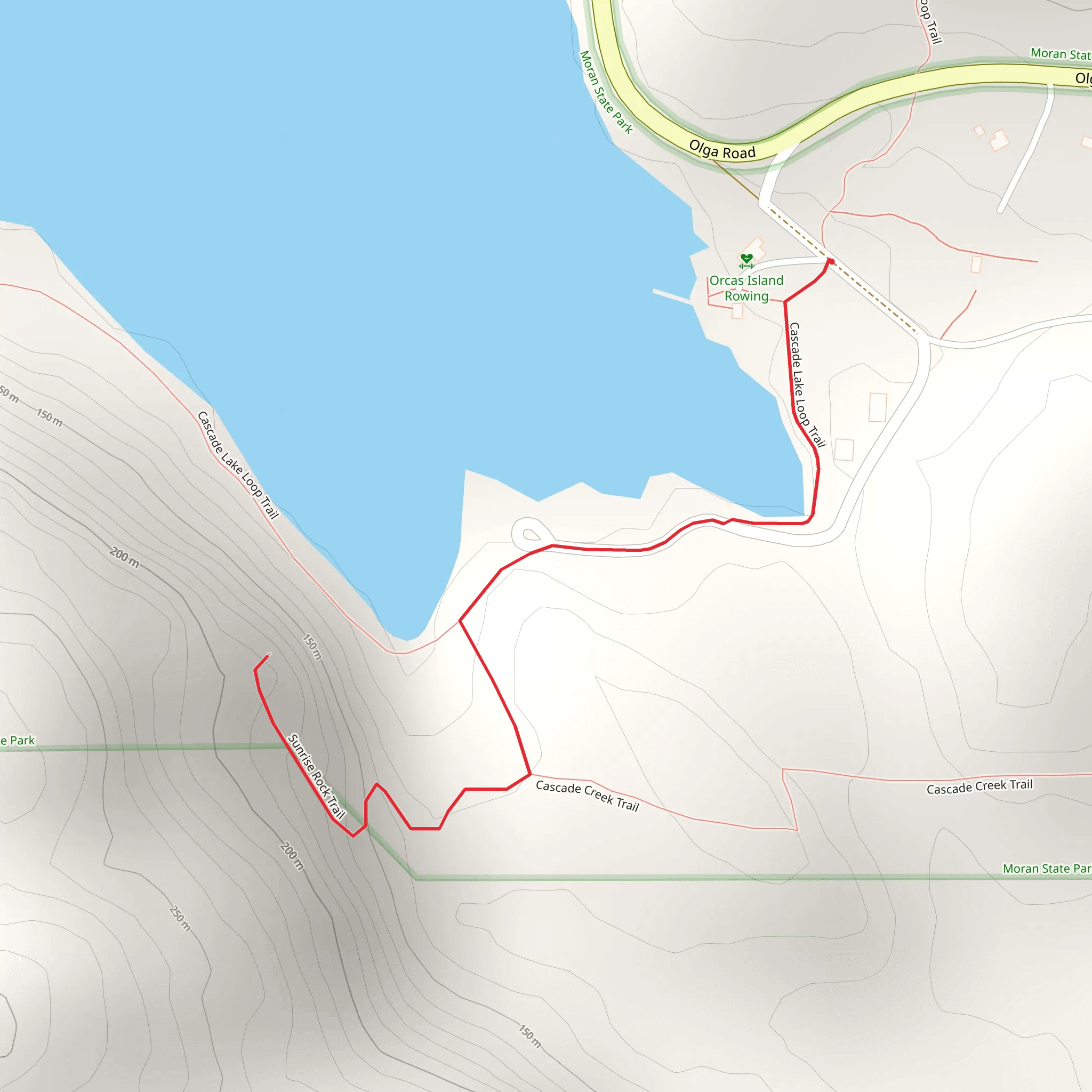 Sunrise Rock Trail mobile static map