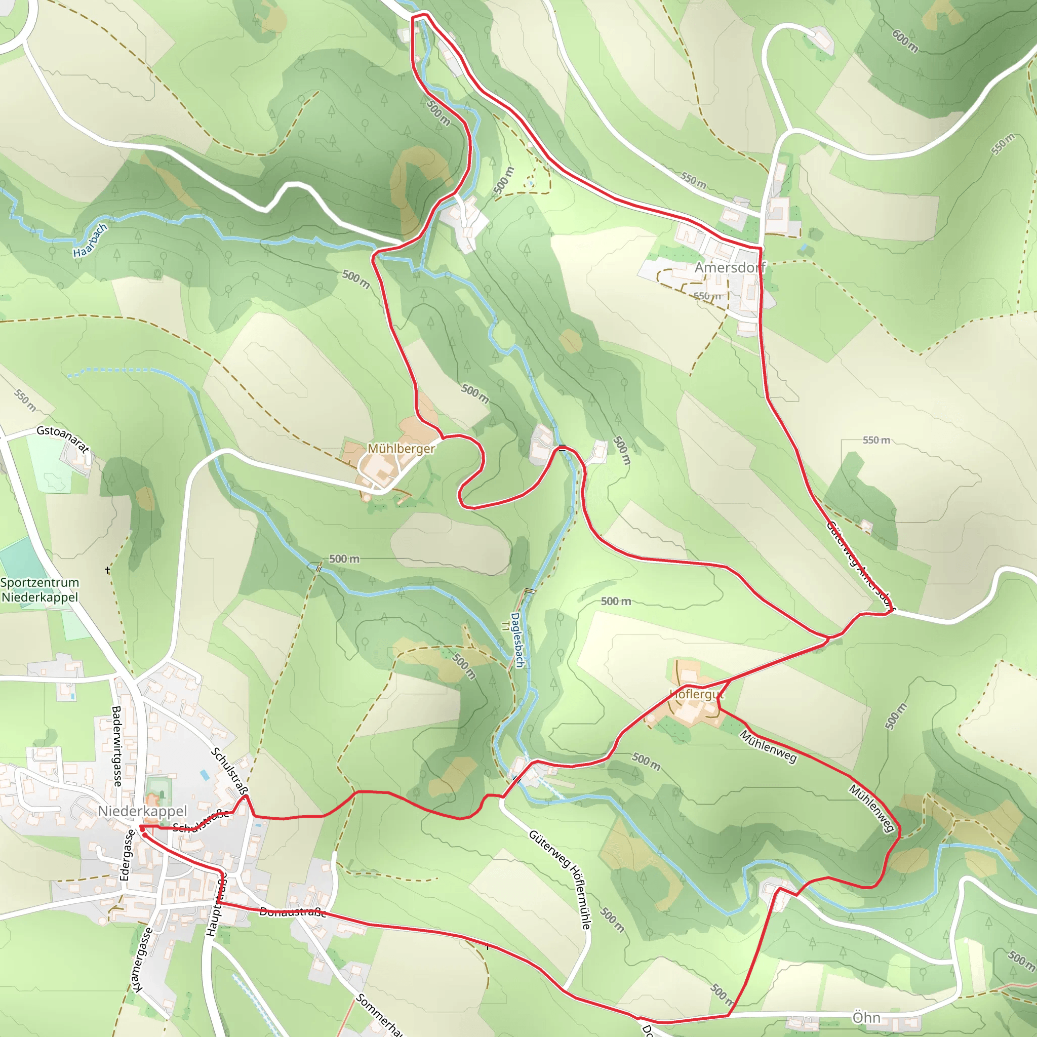 Mühlenweg - Footpath mobile static map