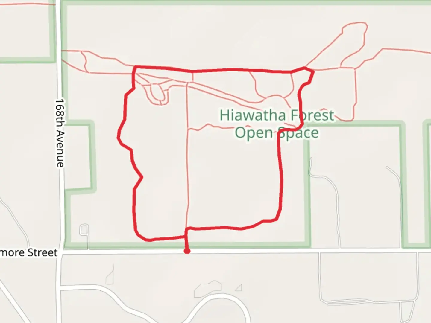 An image depicting the trail Fillmore Street Loop and its surrounding area.