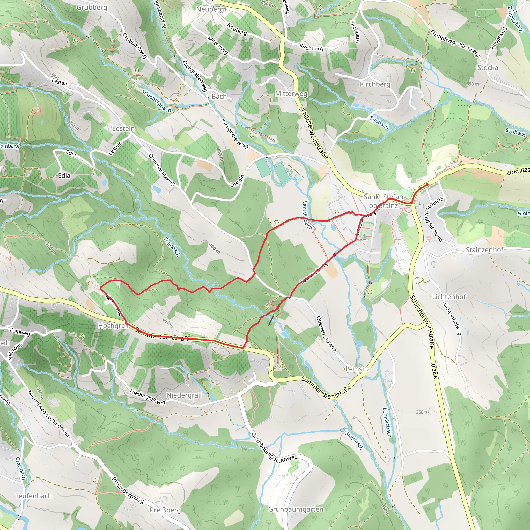 Hochgrail Loop Trail mobile static map
