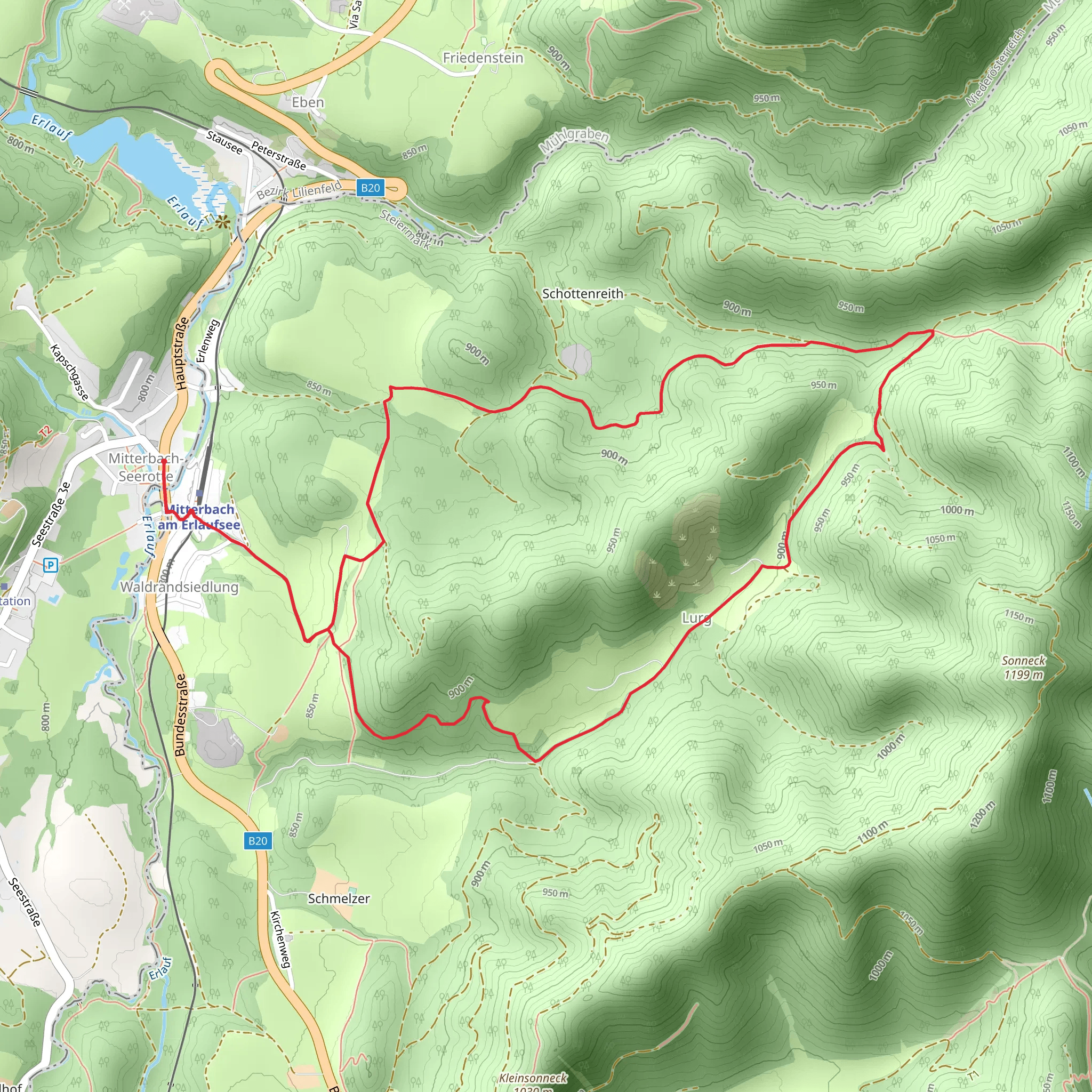 Ötscher and Gemeindealpe Views Trail mobile static map