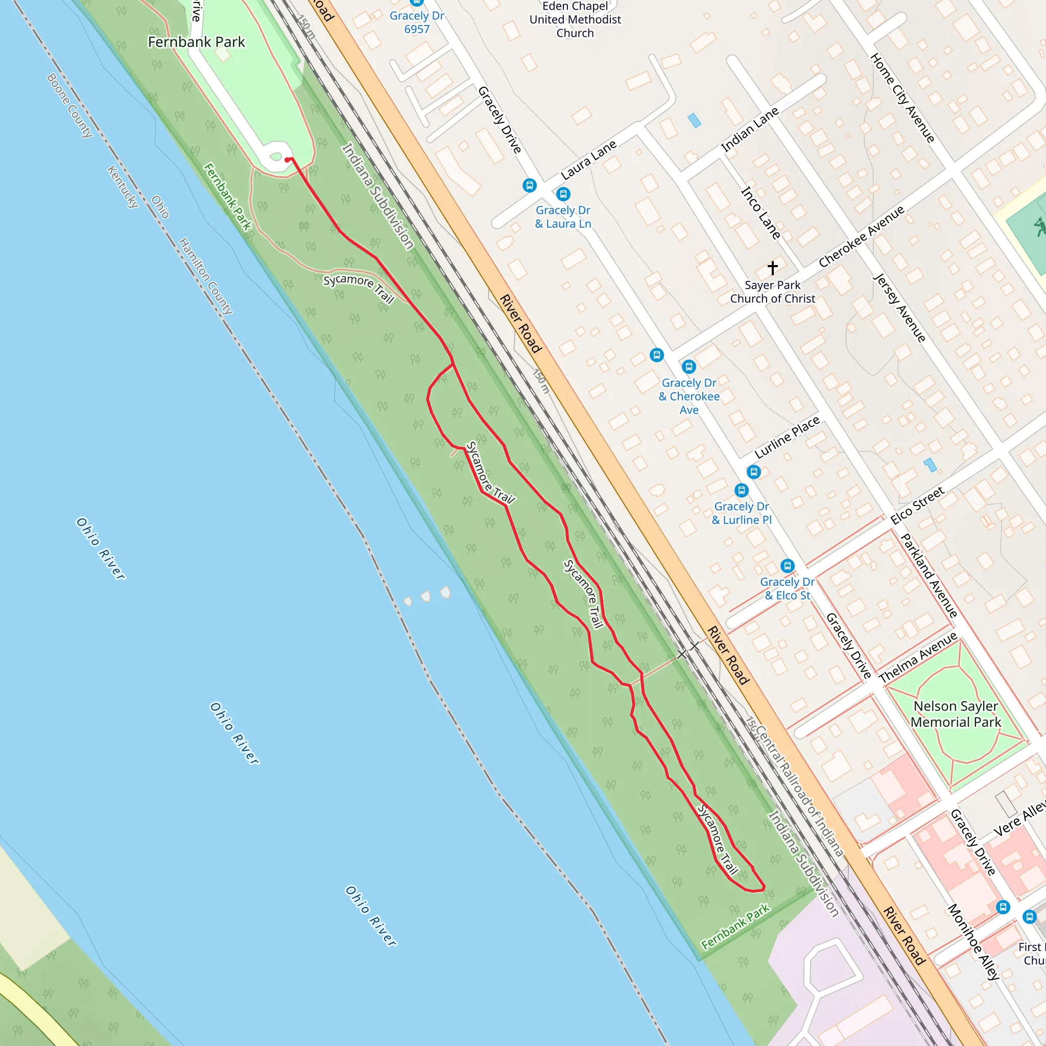 Sycamore Loop Trail mobile static map