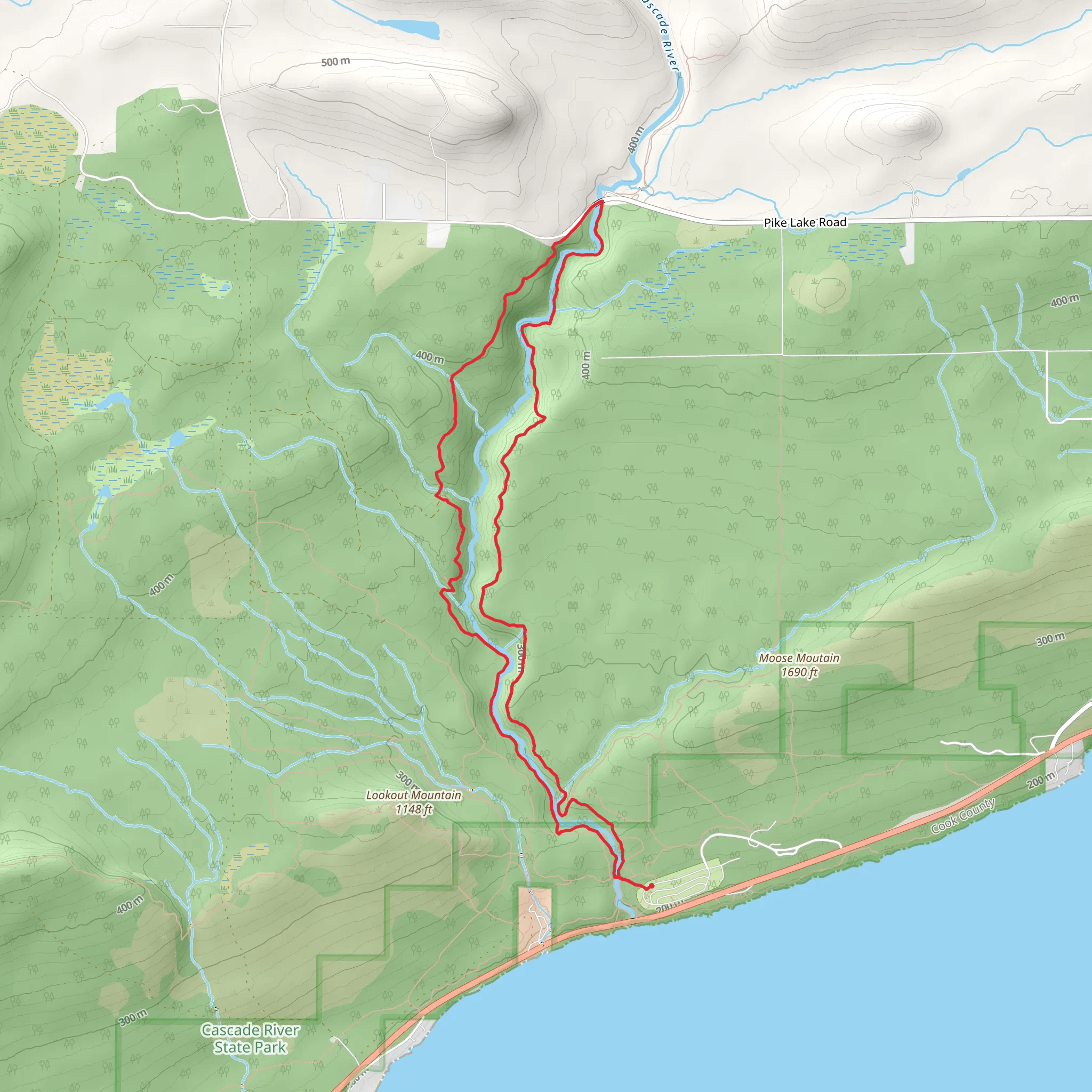 Superior Hiking Trail Loop mobile static map
