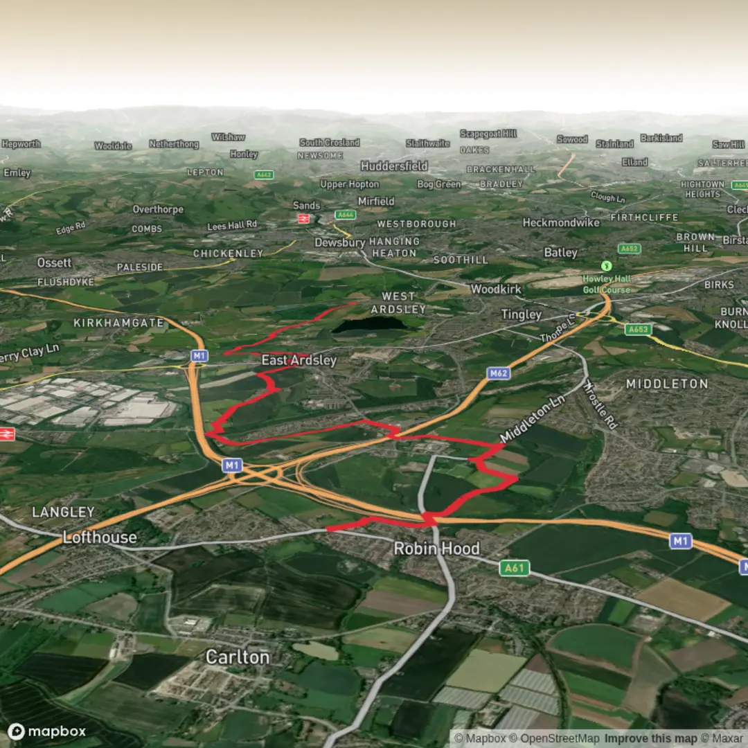 An image depicting the trail Leeds Country Way Day 6 and its surrounding area.