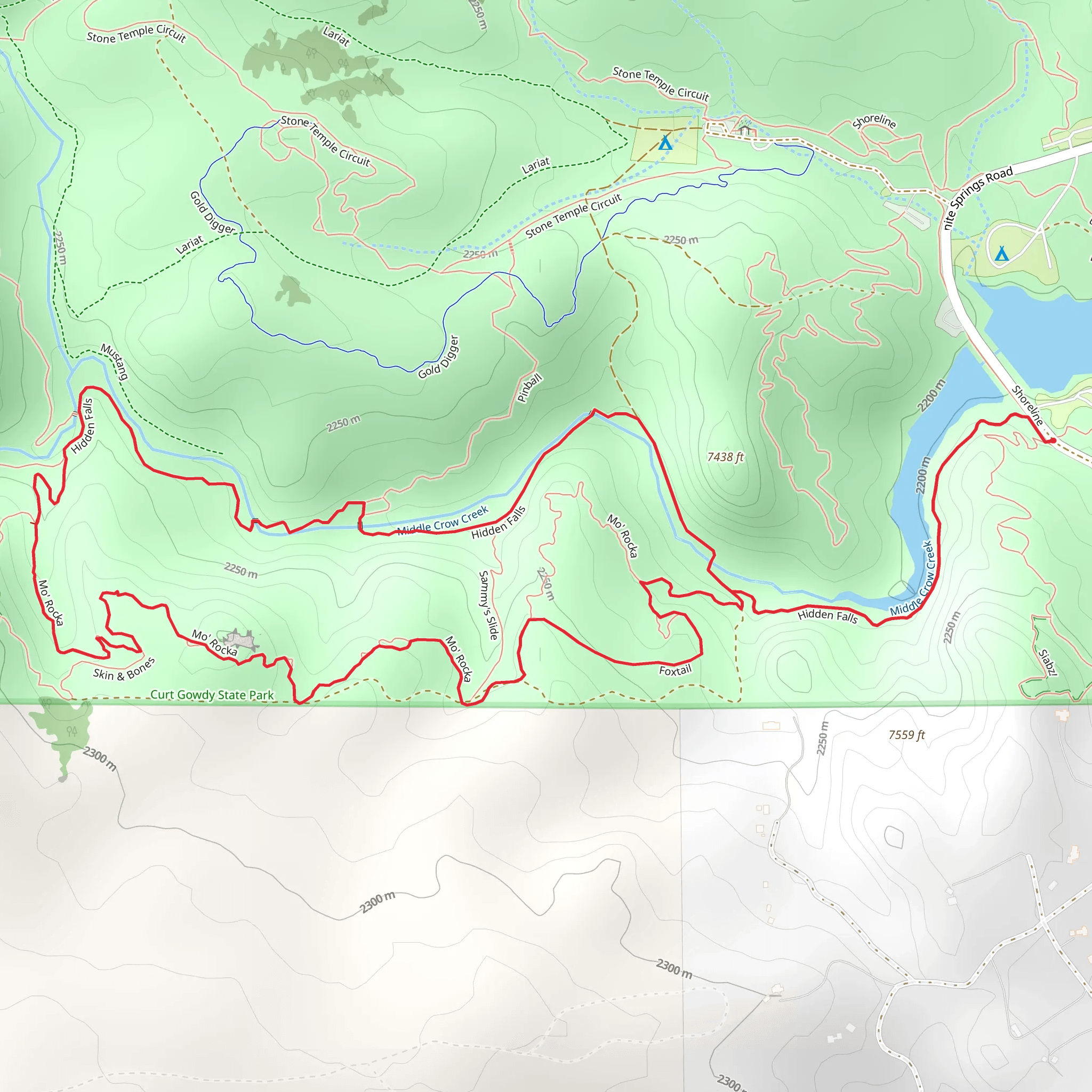 Crow Creek - Mo' Rocka Loop mobile static map