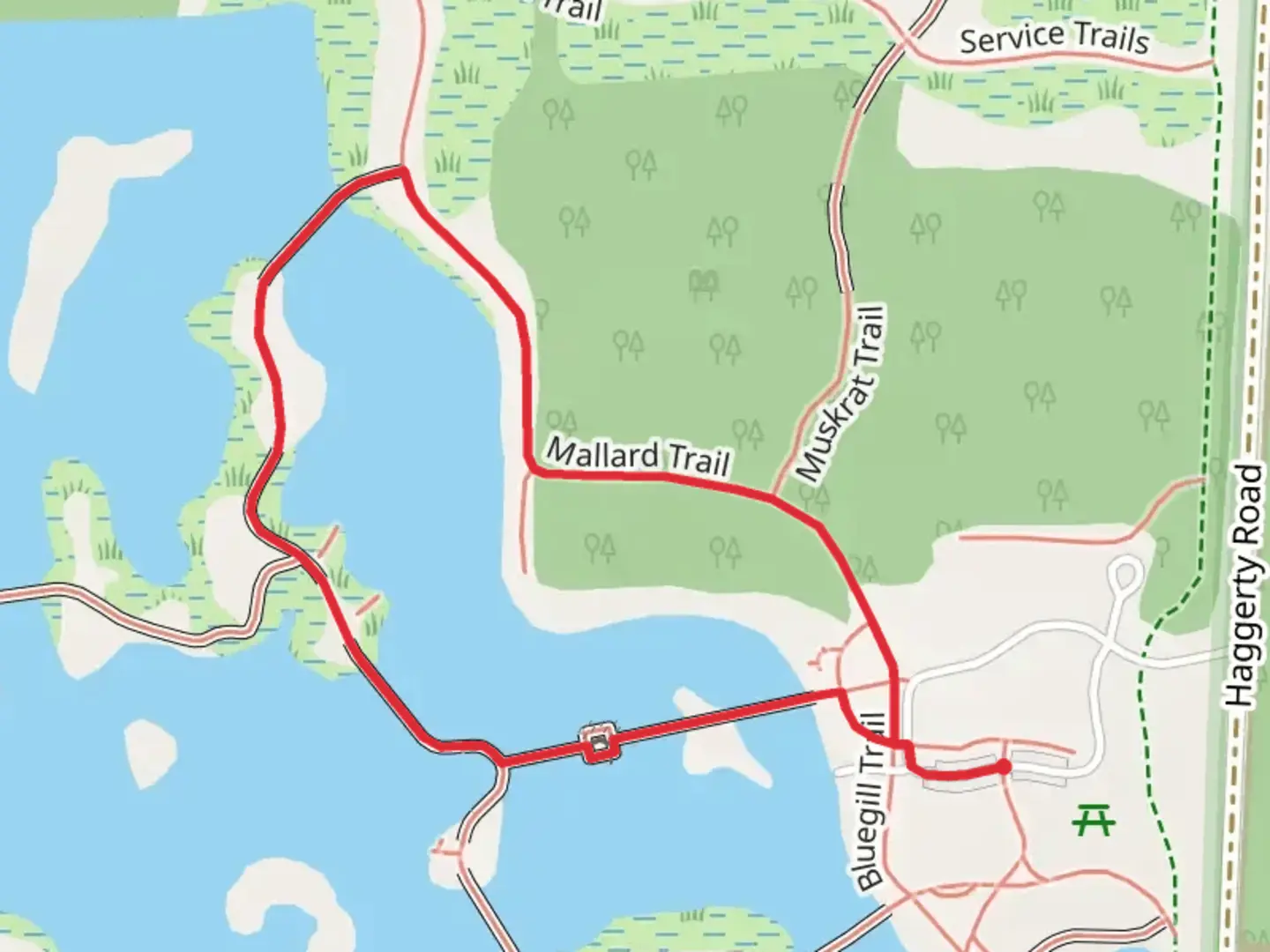 An image depicting the trail Mallard Loop Trail and its surrounding area.