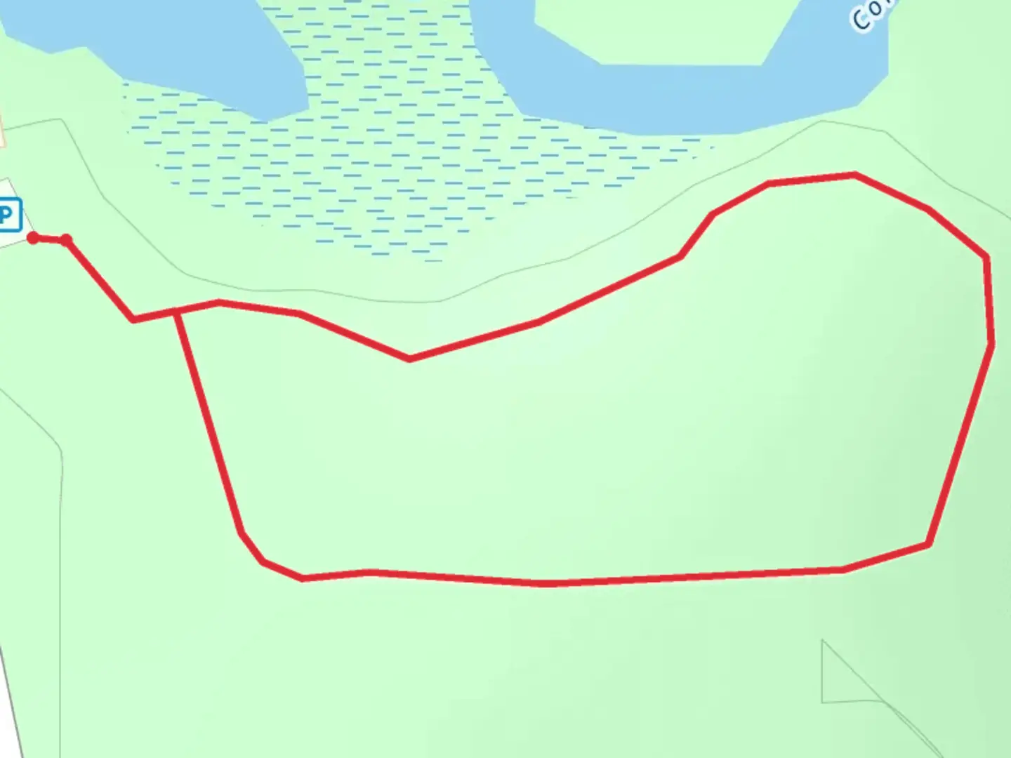 An image depicting the trail Whitneyville Avenue Southeast Loop and its surrounding area.