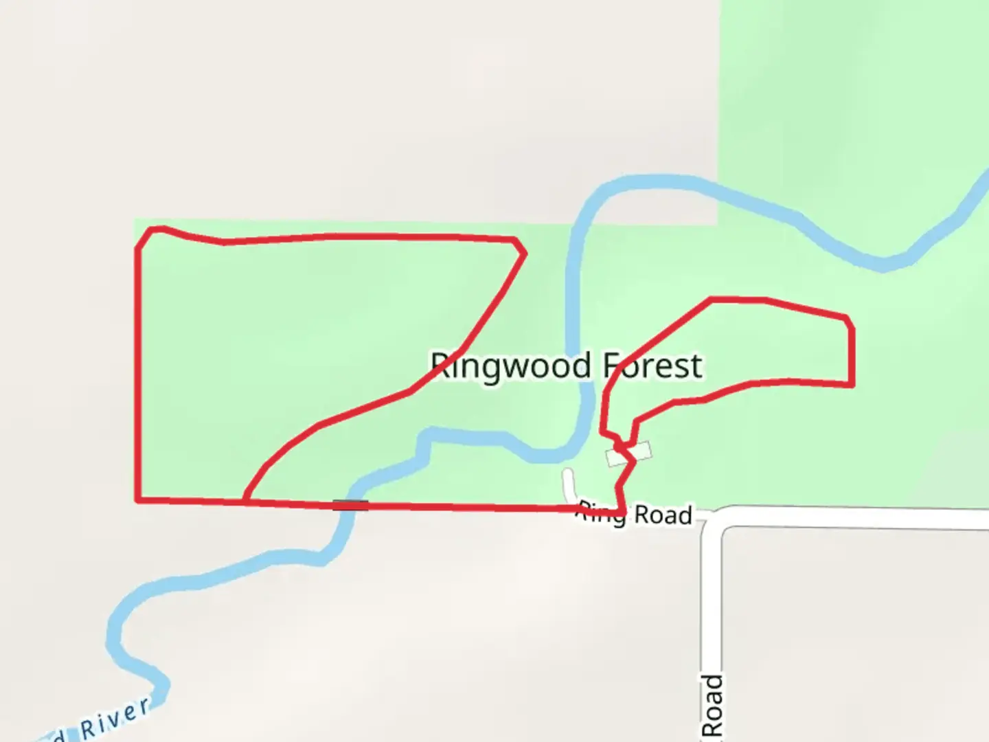 An image depicting the trail South Fork Bad River - Ringwood Forest Loop and its surrounding area.