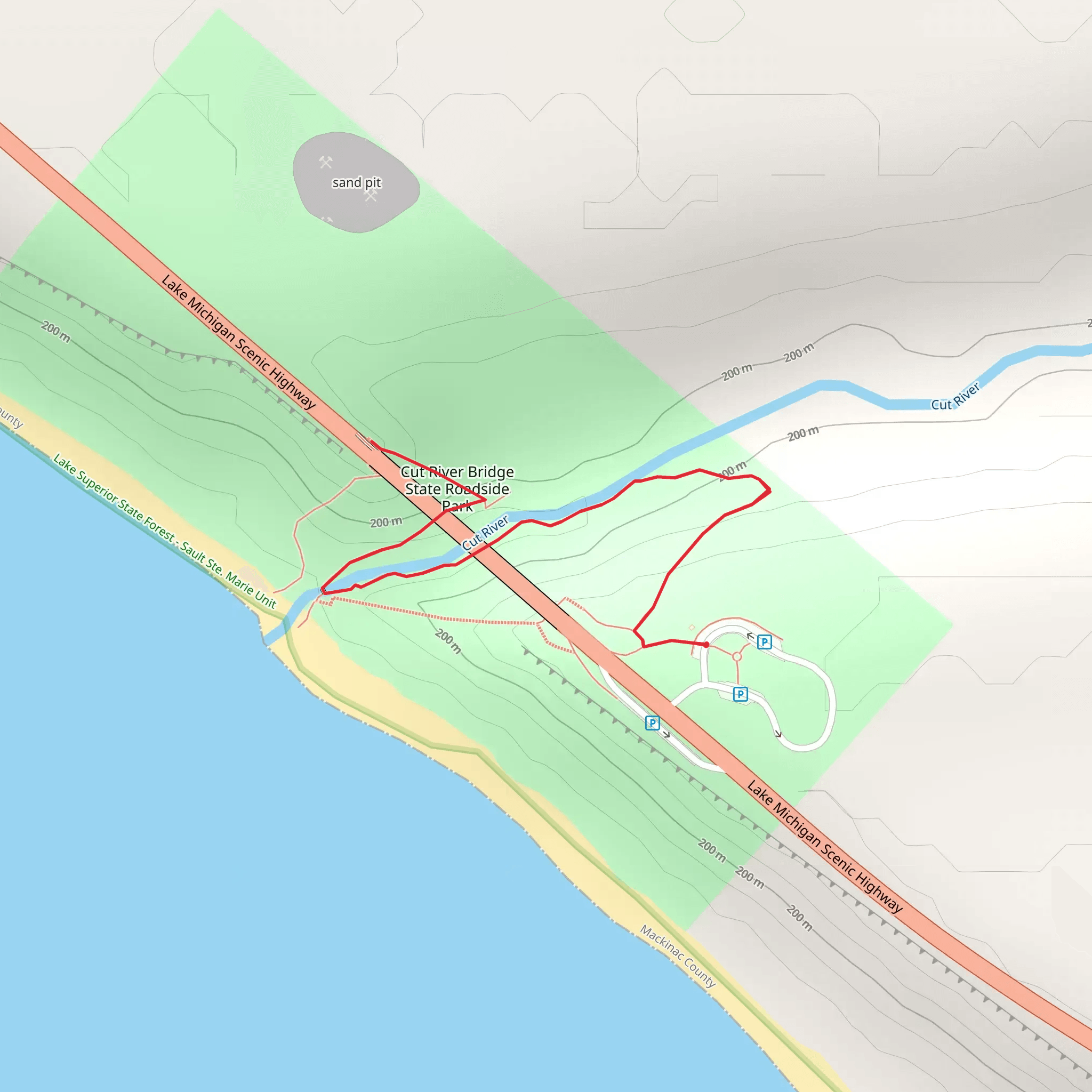Cut River Bridge State Roadside Park mobile static map