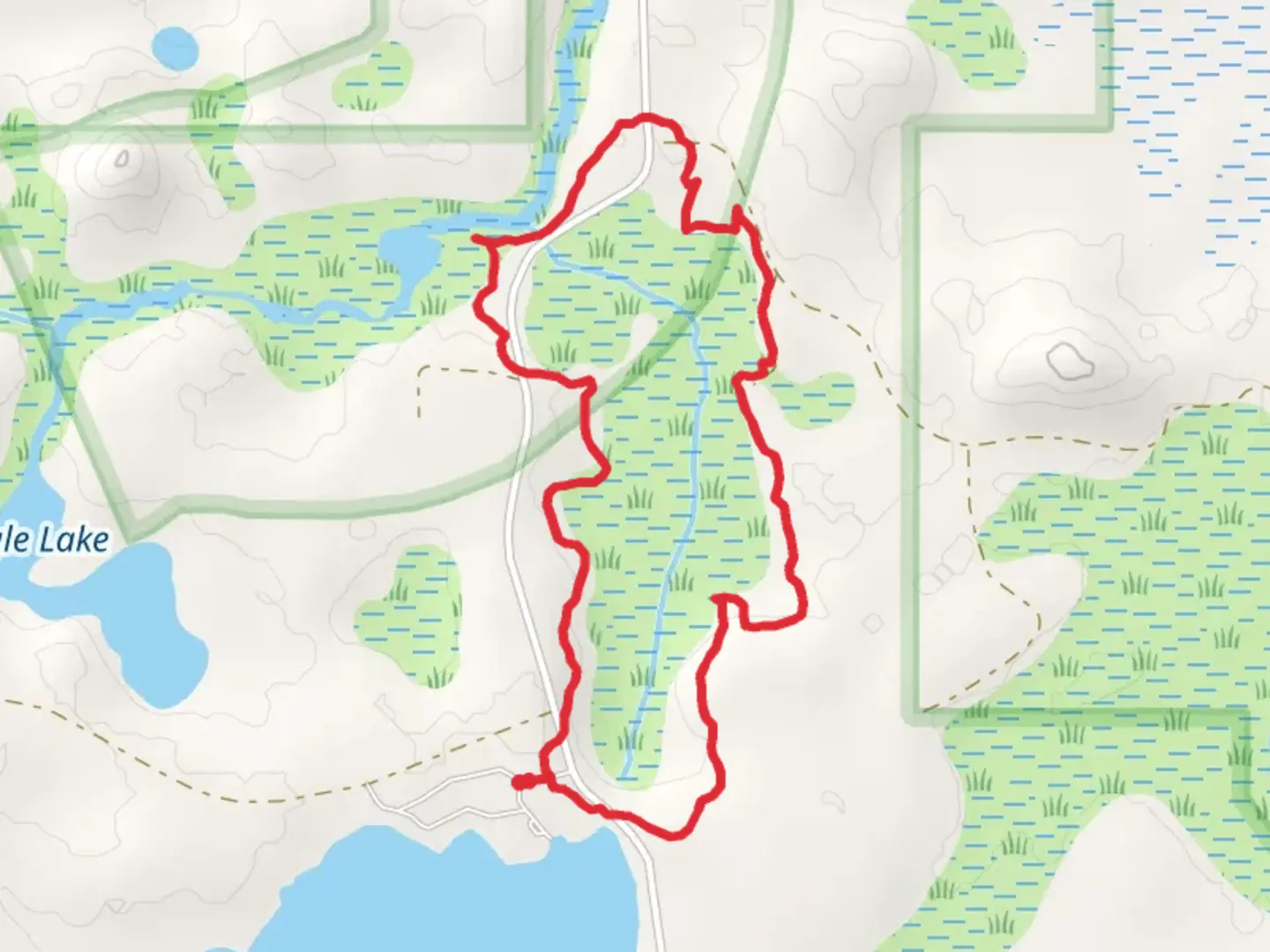 An image depicting the trail Deer Marsh Interpretive Trail and its surrounding area.
