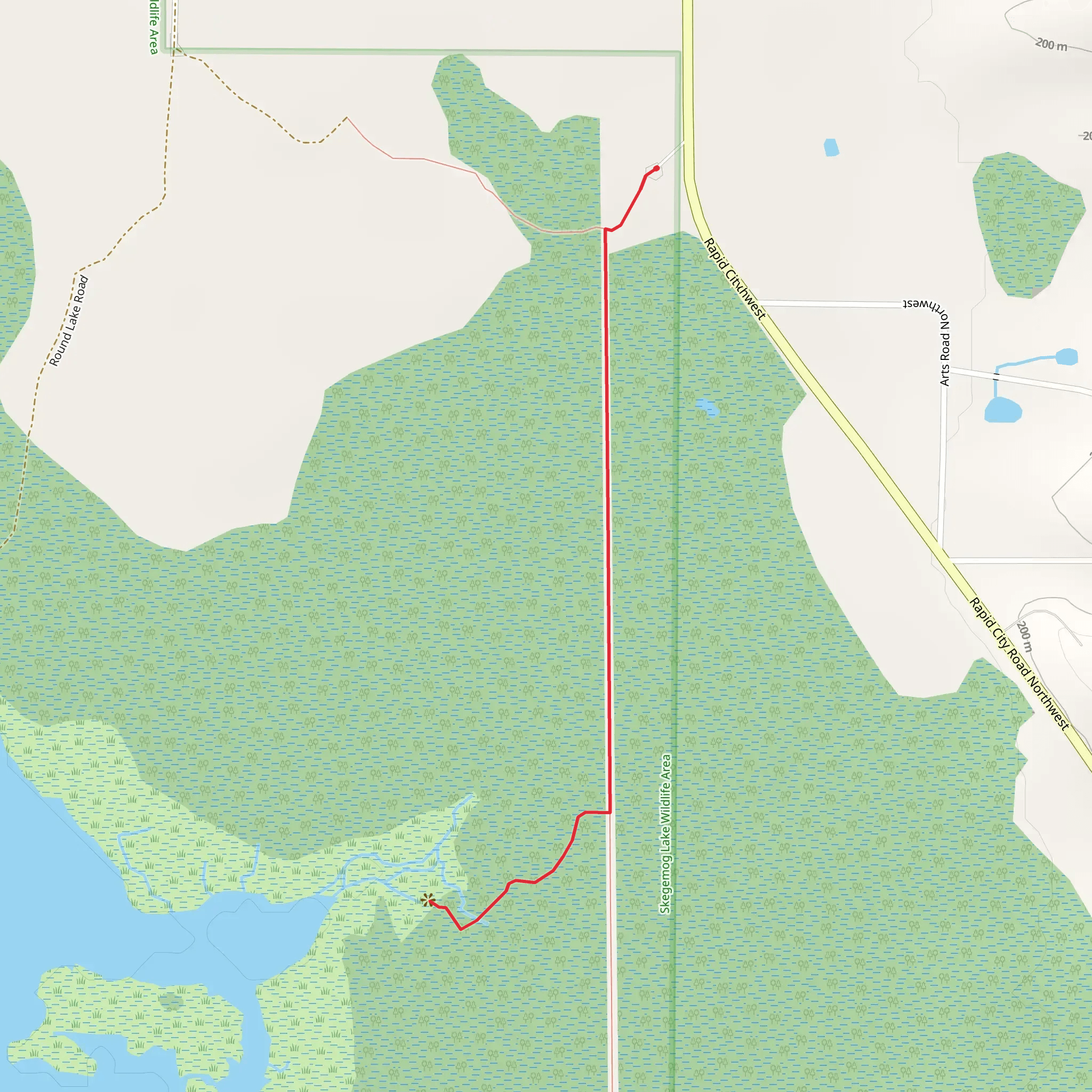 Lake Skegemog Trail mobile static map