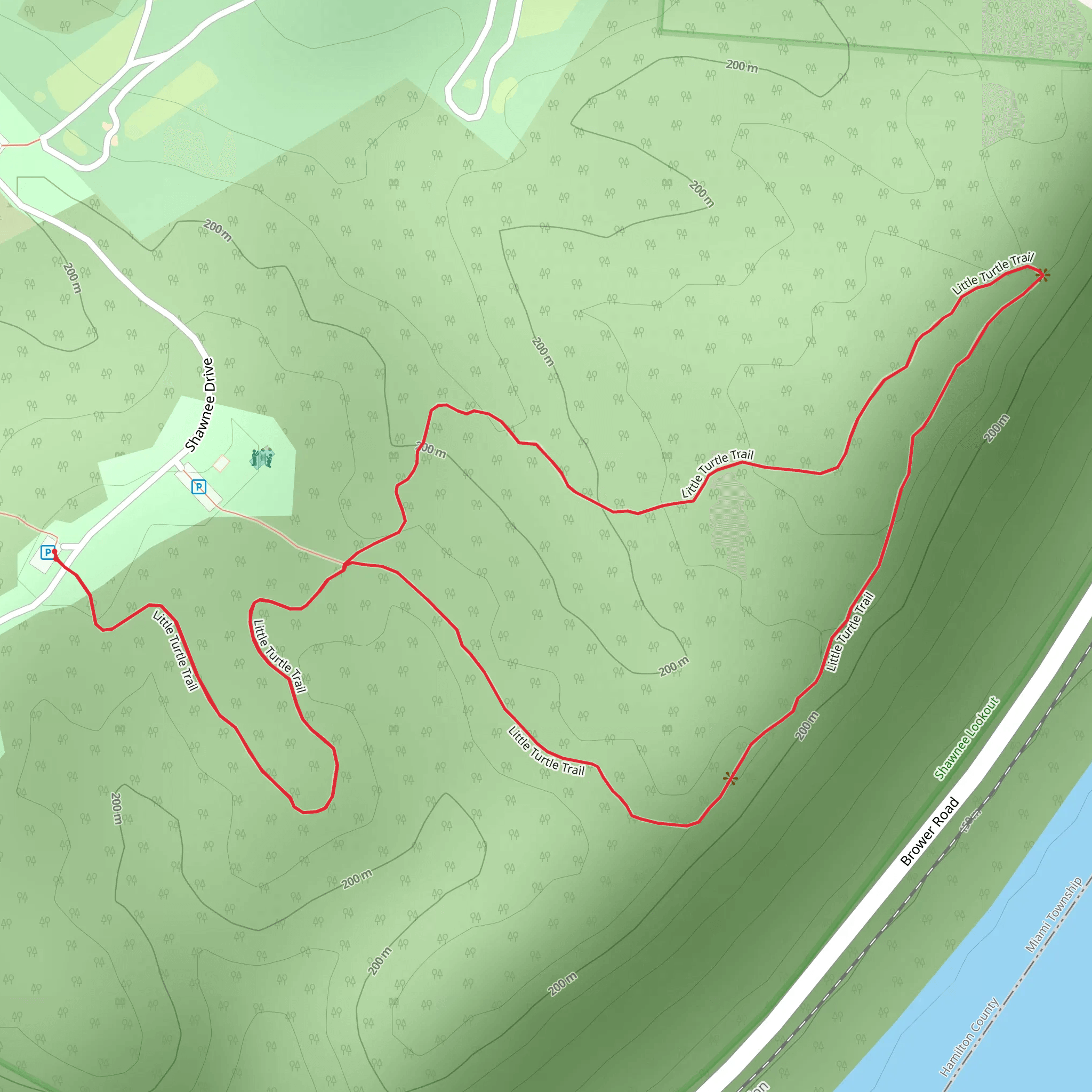 Little Turtle Loop Trail mobile static map