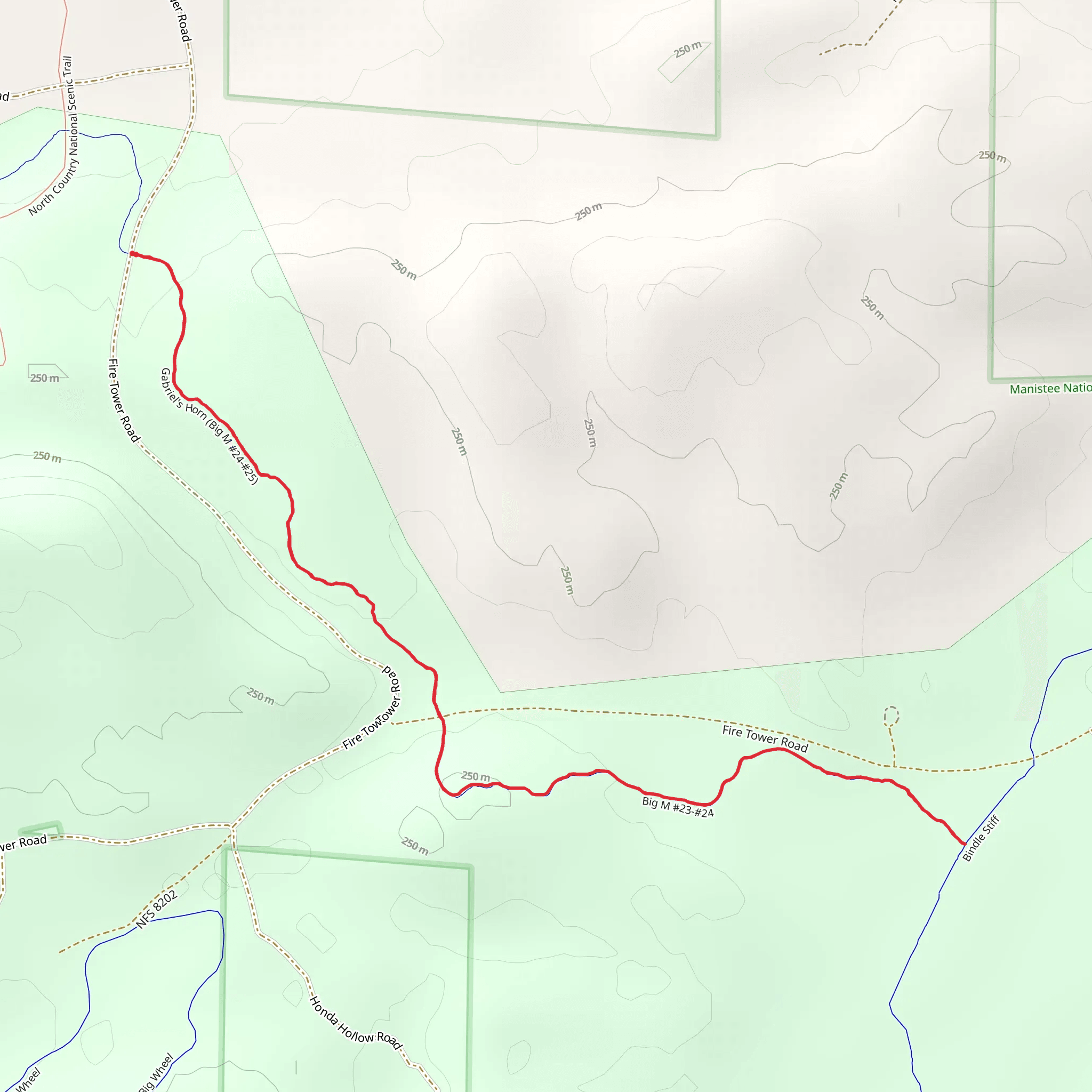 Big M - Gabriel's Horn Trail mobile static map