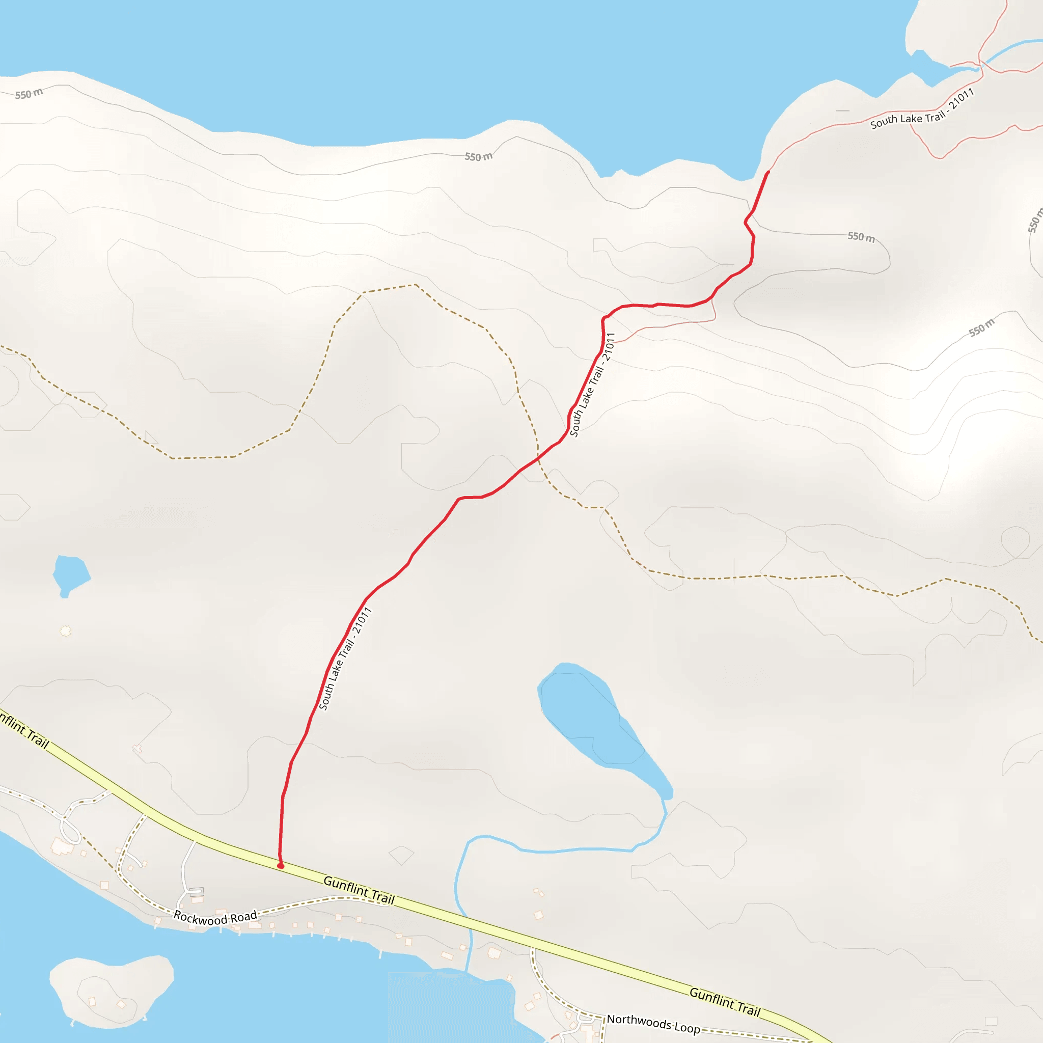 South Lake Trail mobile static map