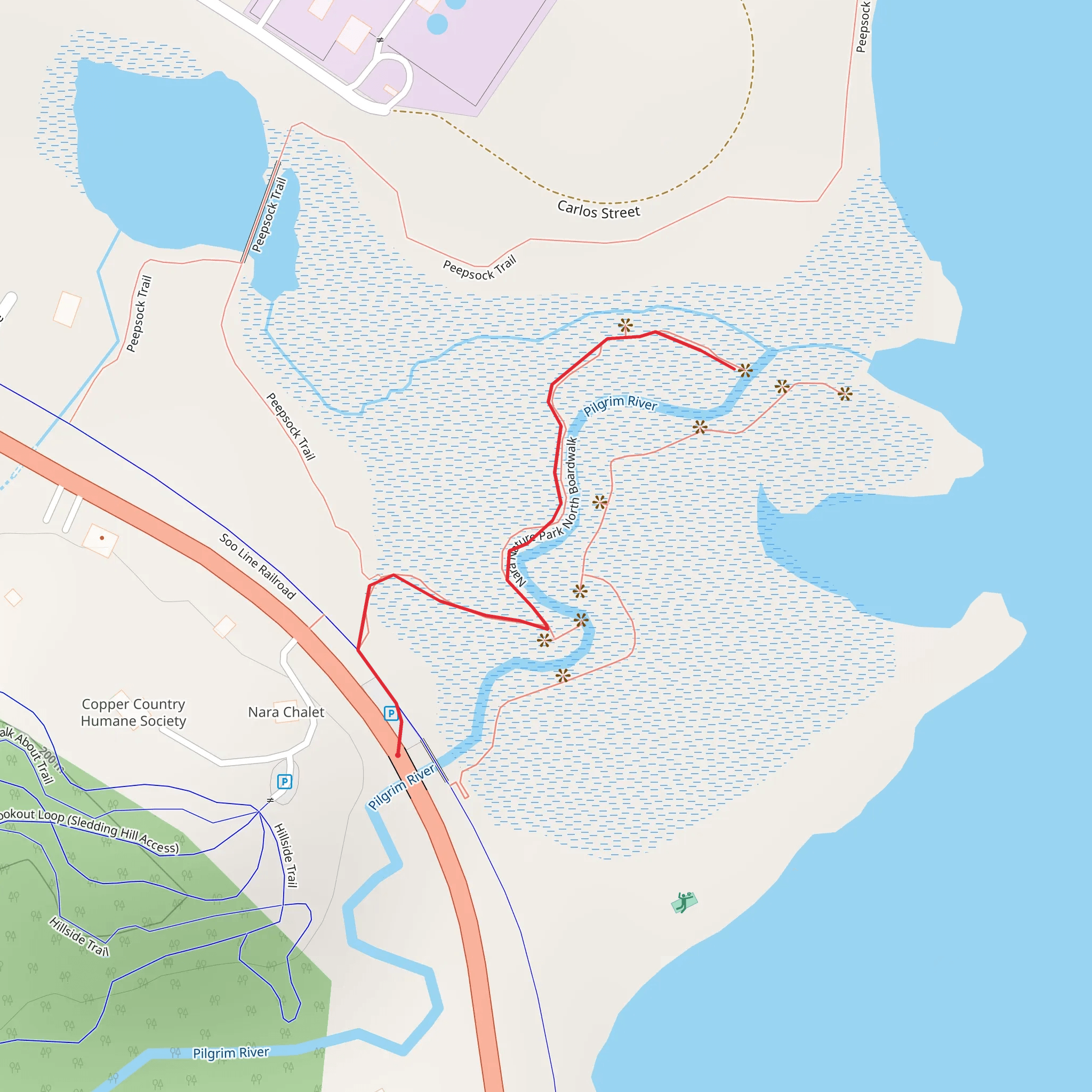 Nara Nature Park North Boardwalk mobile static map