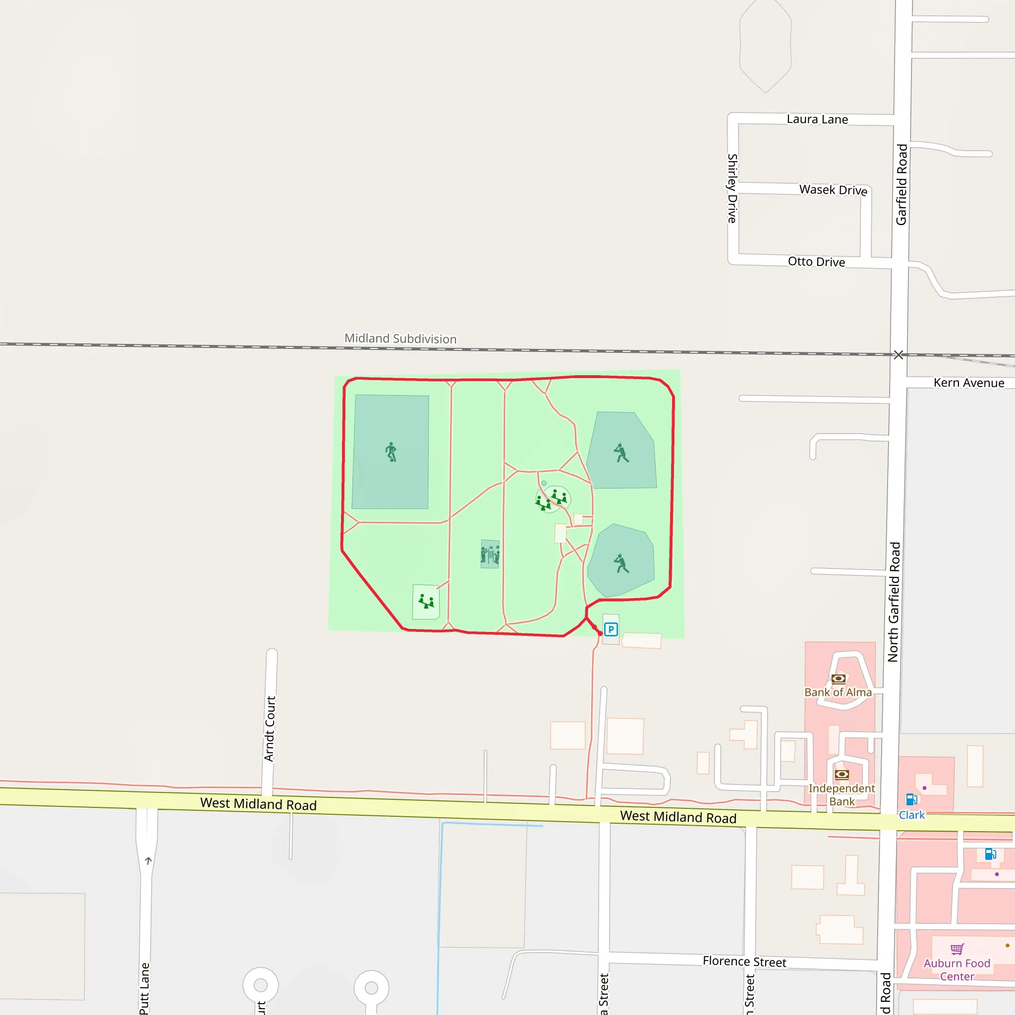 Williams Township Park Loop mobile static map