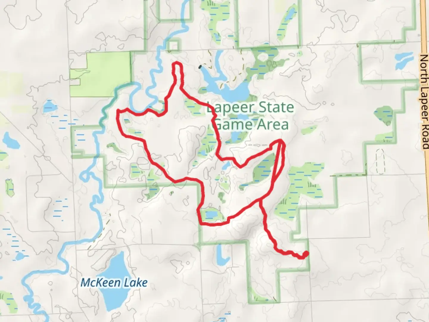 An image depicting the trail Sawdel Lake Overlook Loop and its surrounding area.