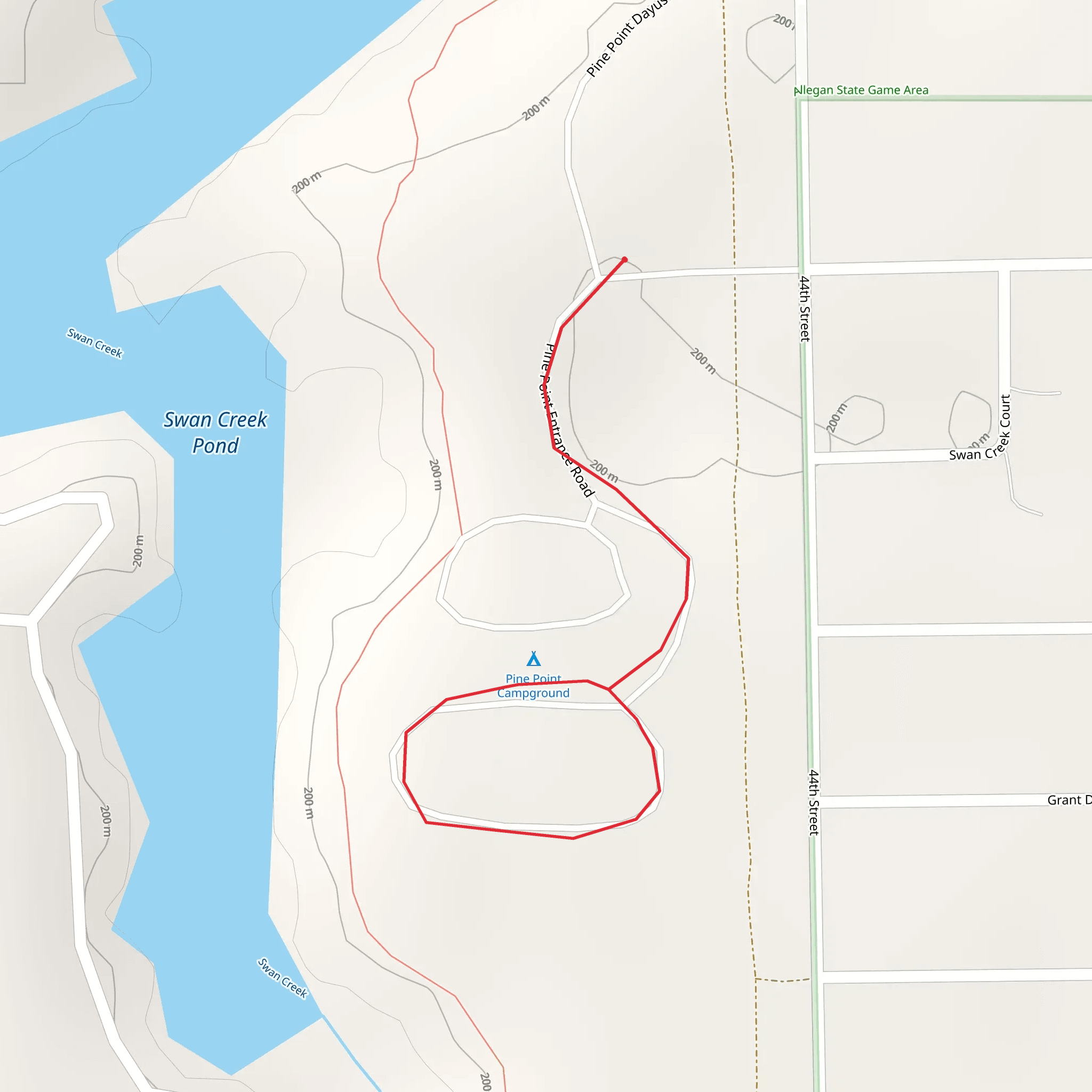 Pine Point Campground Loop mobile static map