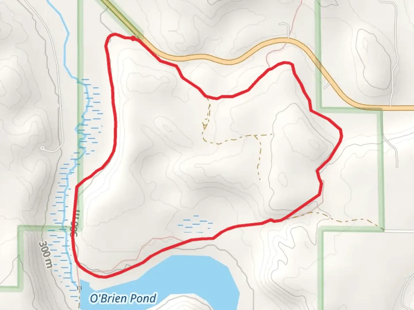 An image depicting the trail Warner Creek Pathway Loop and its surrounding area.